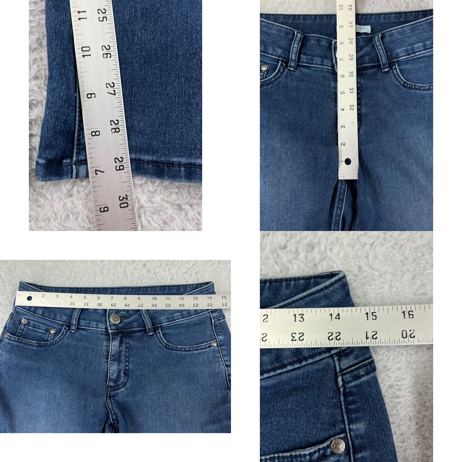 Lee Lee Jeans Riders By Lee Denim Bootscut Jeans for Women 28 Blue Cotton Blend 5-Pocket Embroidered Logo Mid Rise Size 28" / US 6 / IT 42 - 9 Thumbnail