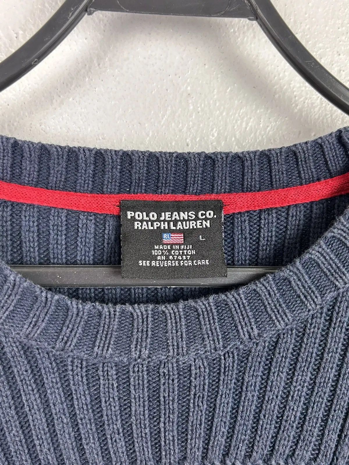 Polo Ralph Lauren Polo Jeans By Ralph Lauren USA American Flag Sweater Size L / US 10 / IT 46 - 6 Thumbnail