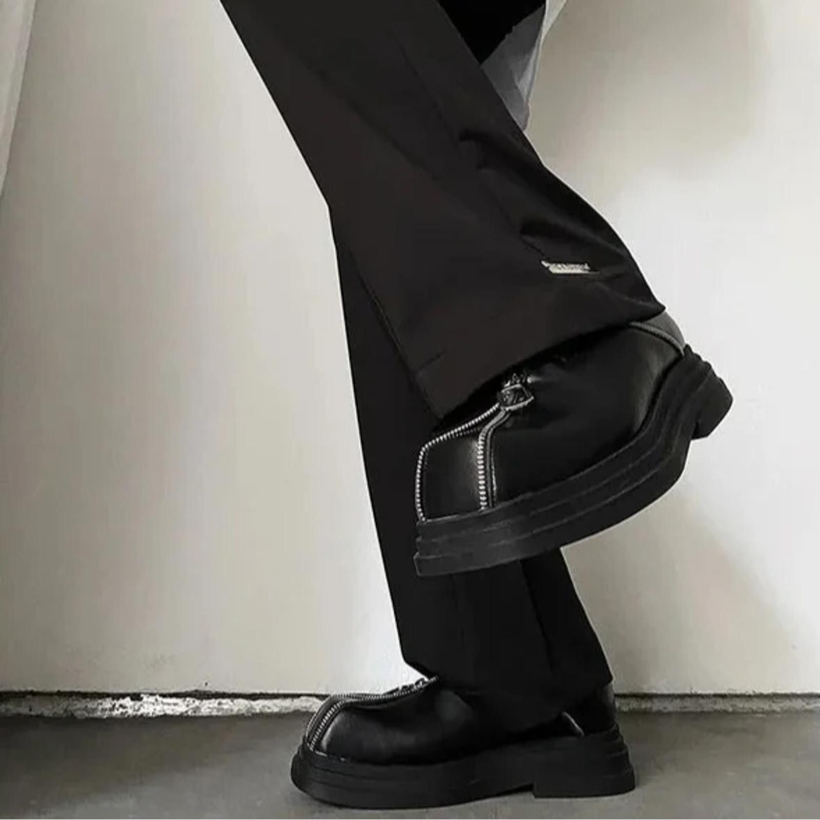 Leather Square Toe Zipper Shoes Size US 8 / EU 41 - 6 Thumbnail