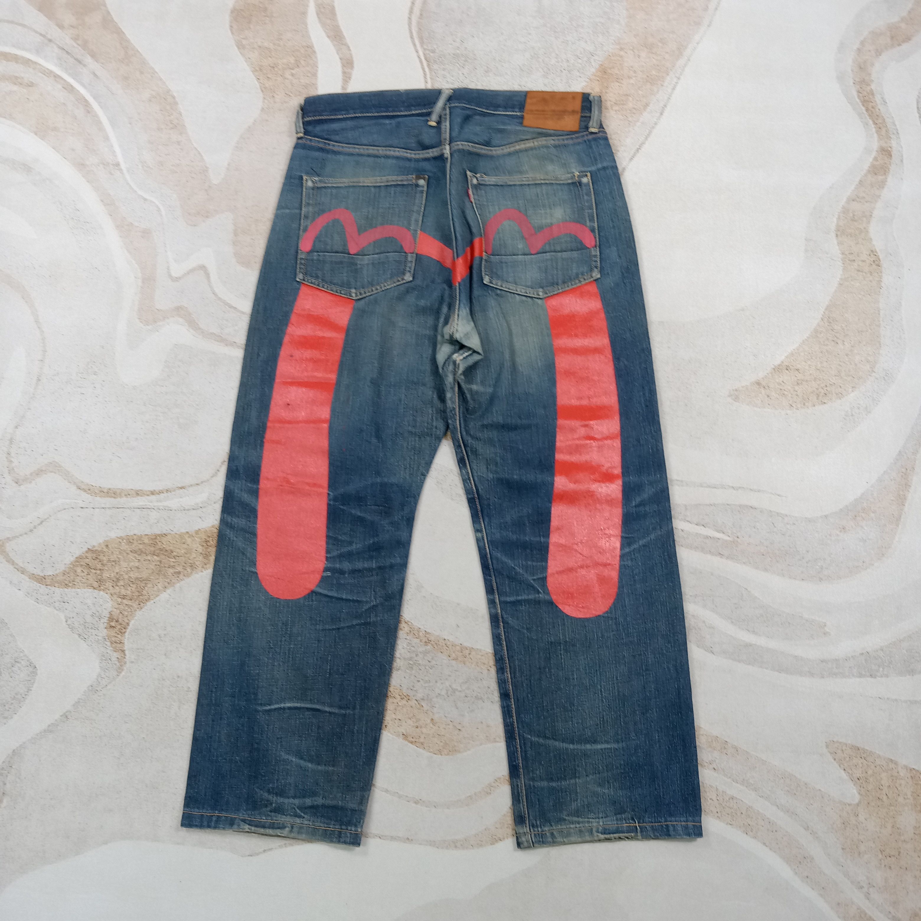 Evisu Evisu Genes Mens Denim Jeans RN 120435 34 Waist 35 Inseam