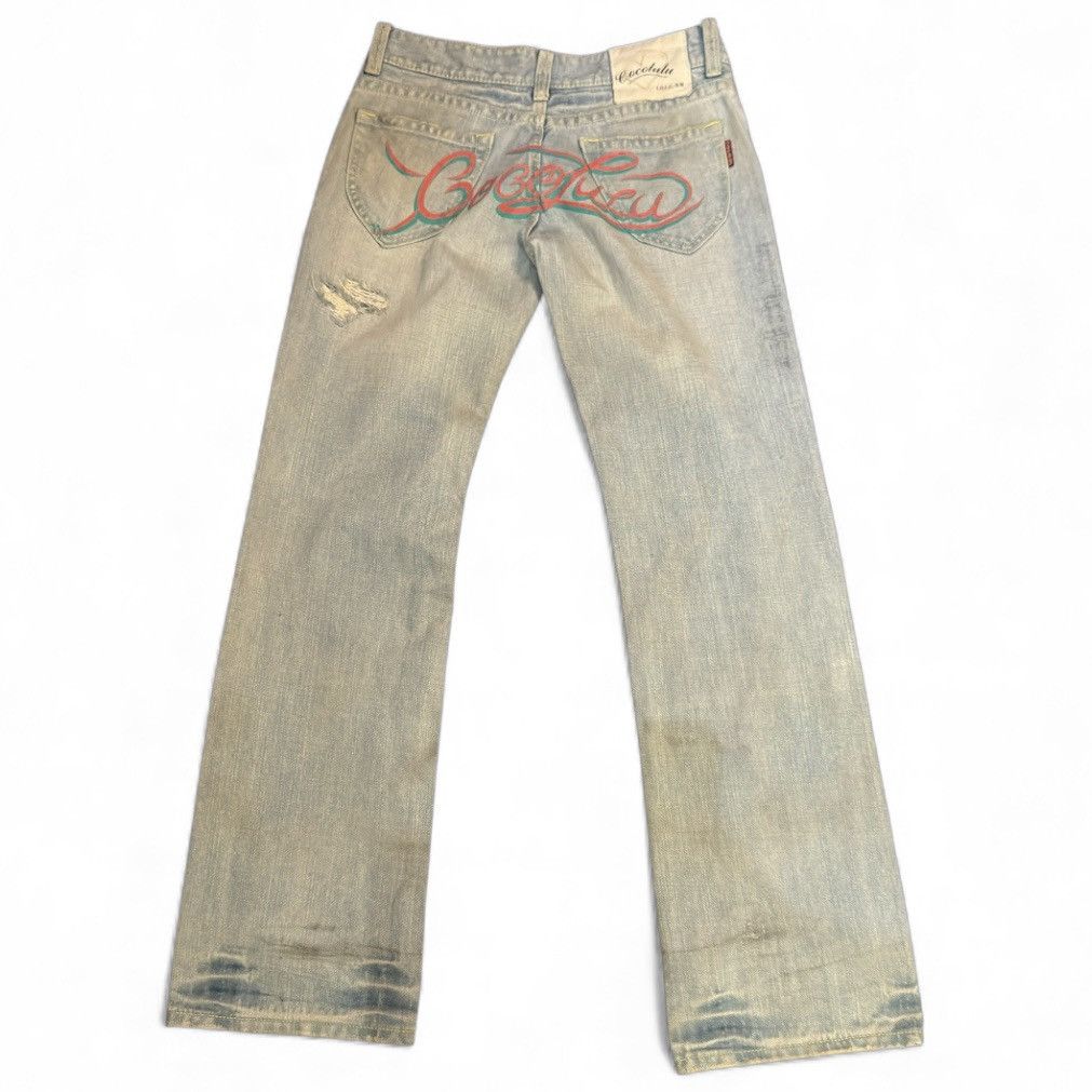 Miss Sixty 🔥🇯🇵 Japanese Flared Cocolulu Destroyed Distressed Denim Size 30" / US 8 / IT 44 - 3 Thumbnail