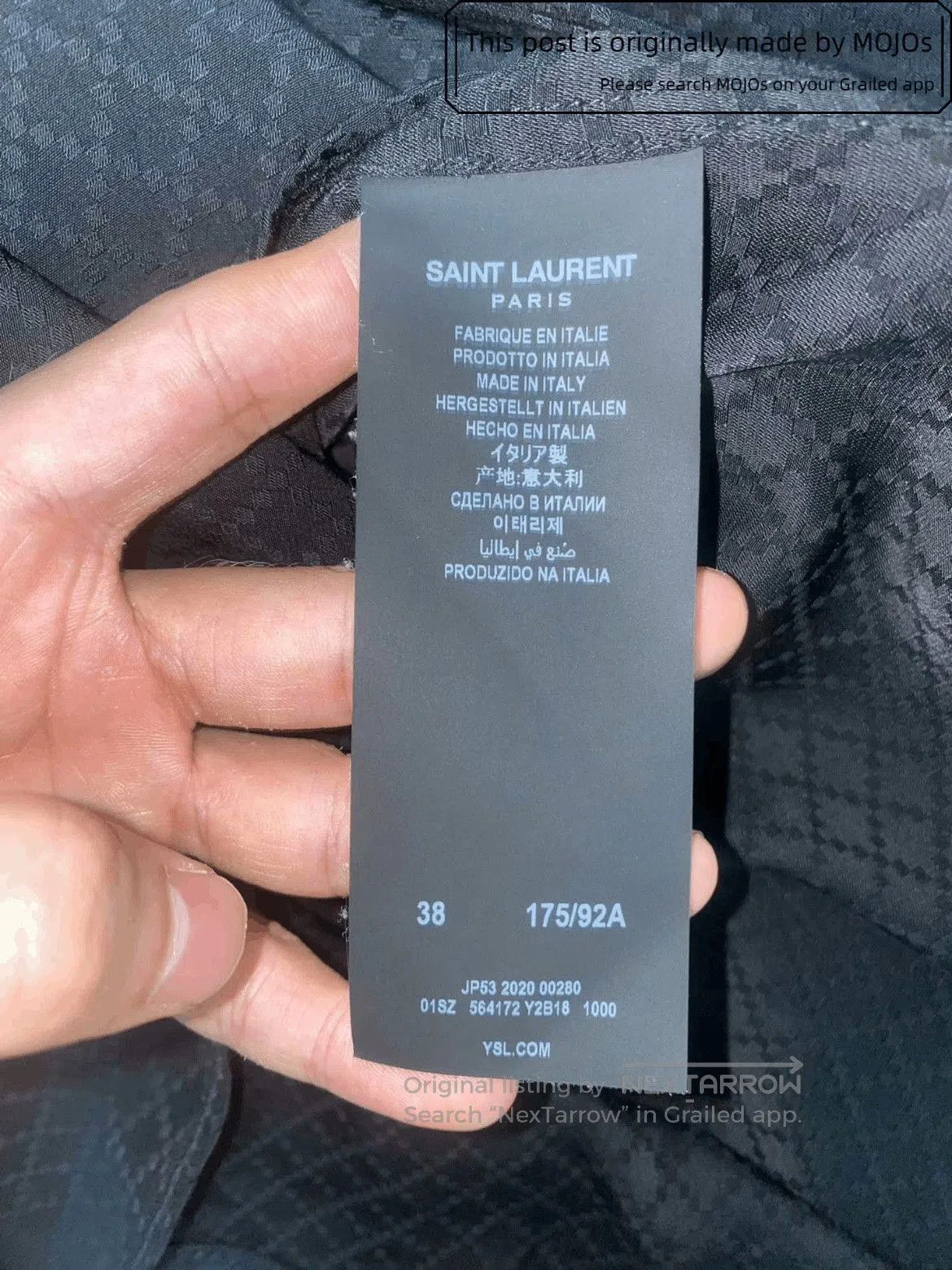 Saint Laurent Paris Sz 38 Saint Laurent PAris 21SS Stitches Patten Shirt. Size US M / EU 48-50 / 2 - 3 Thumbnail
