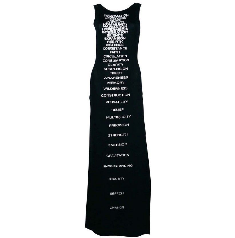 Moschino Moschino Text Words Typography 2000 Millenium Maxi Dress Size M / US 6-8 / IT 42-44 - 1 Thumbnail