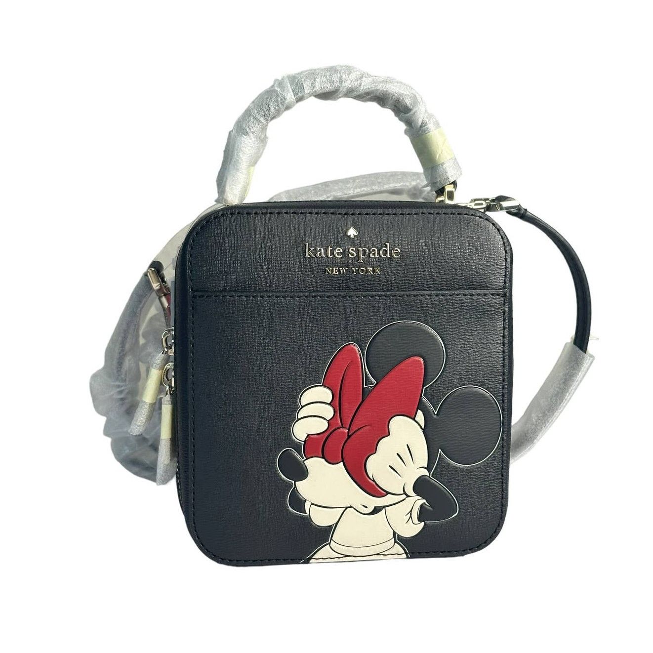 Kate Spade x popular Disney Minnie Vanity Crossbody Black Leather K9530 Bag