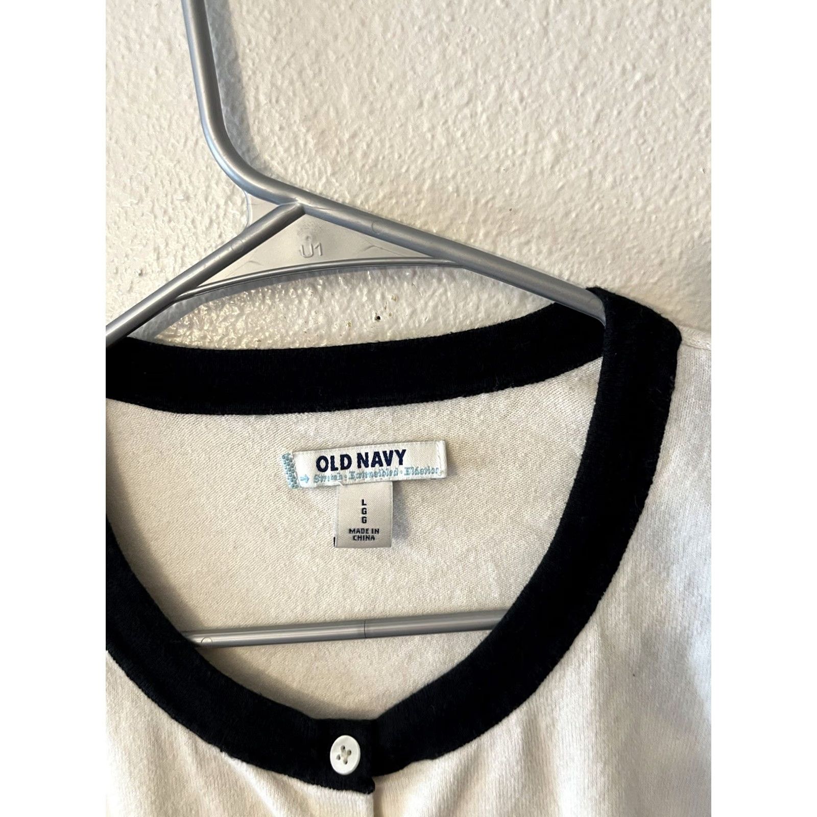 Old Navy Old Navy White Cardigan Sweater Large Pockets Women Slim Regular Cotton Crew Neck Long Sleeve L Size L / US 10 / IT 46 - 3 Thumbnail