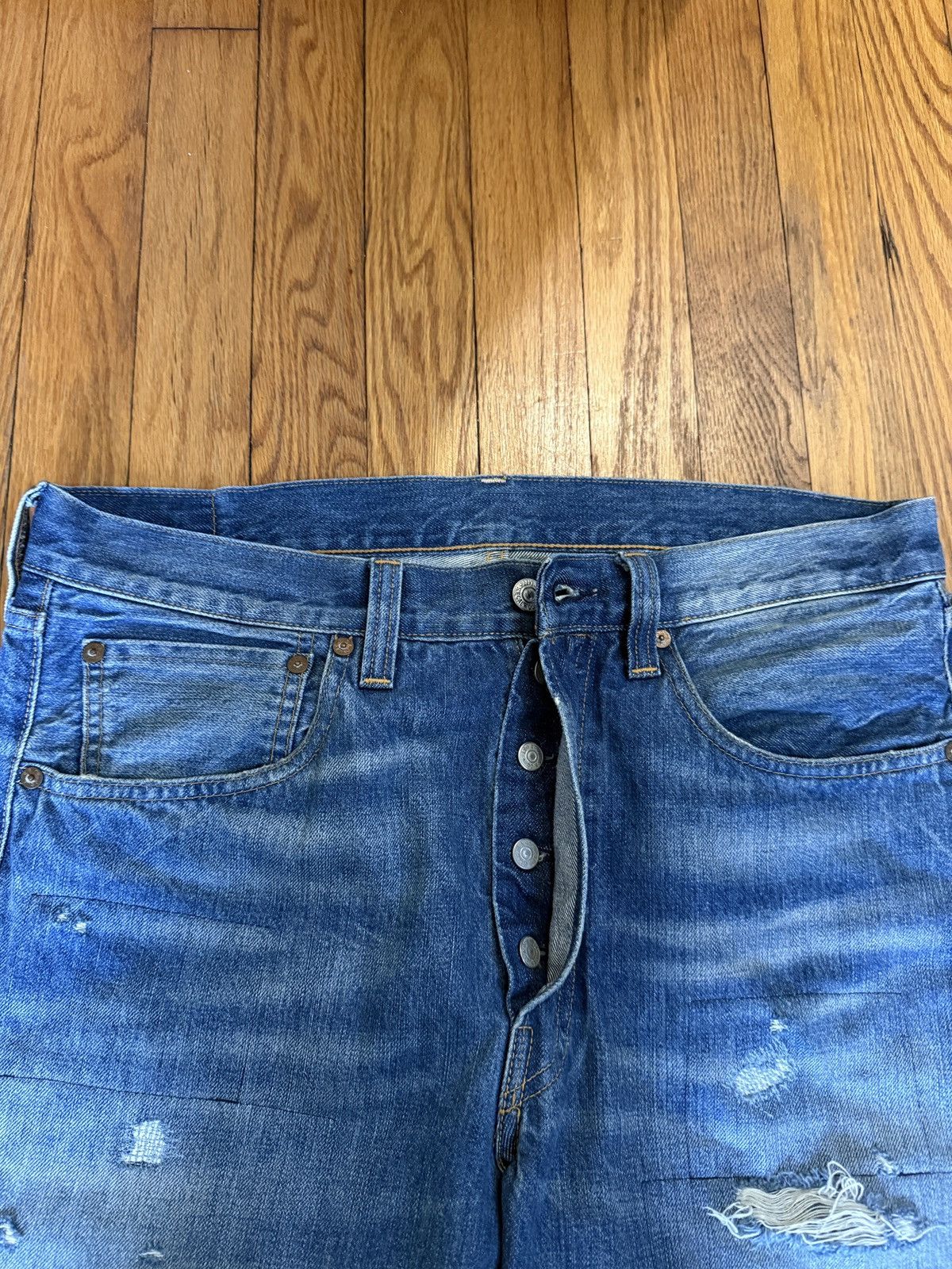 Levi's Levis 501XX Distressed Denim Size US 33 - 3 Thumbnail