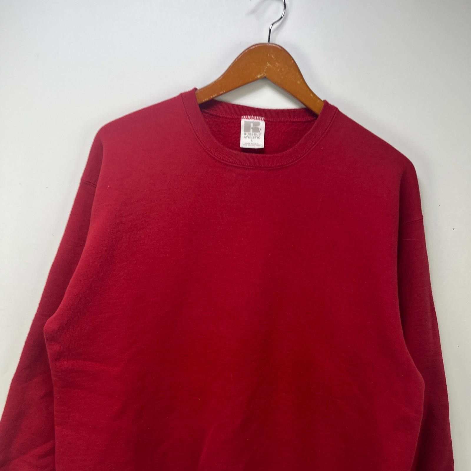 Russell Athletic Vintage 90s Russell Athletic Blank Sweatshirt Red Large Size US L / EU 52-54 / 3 - 2 Thumbnail