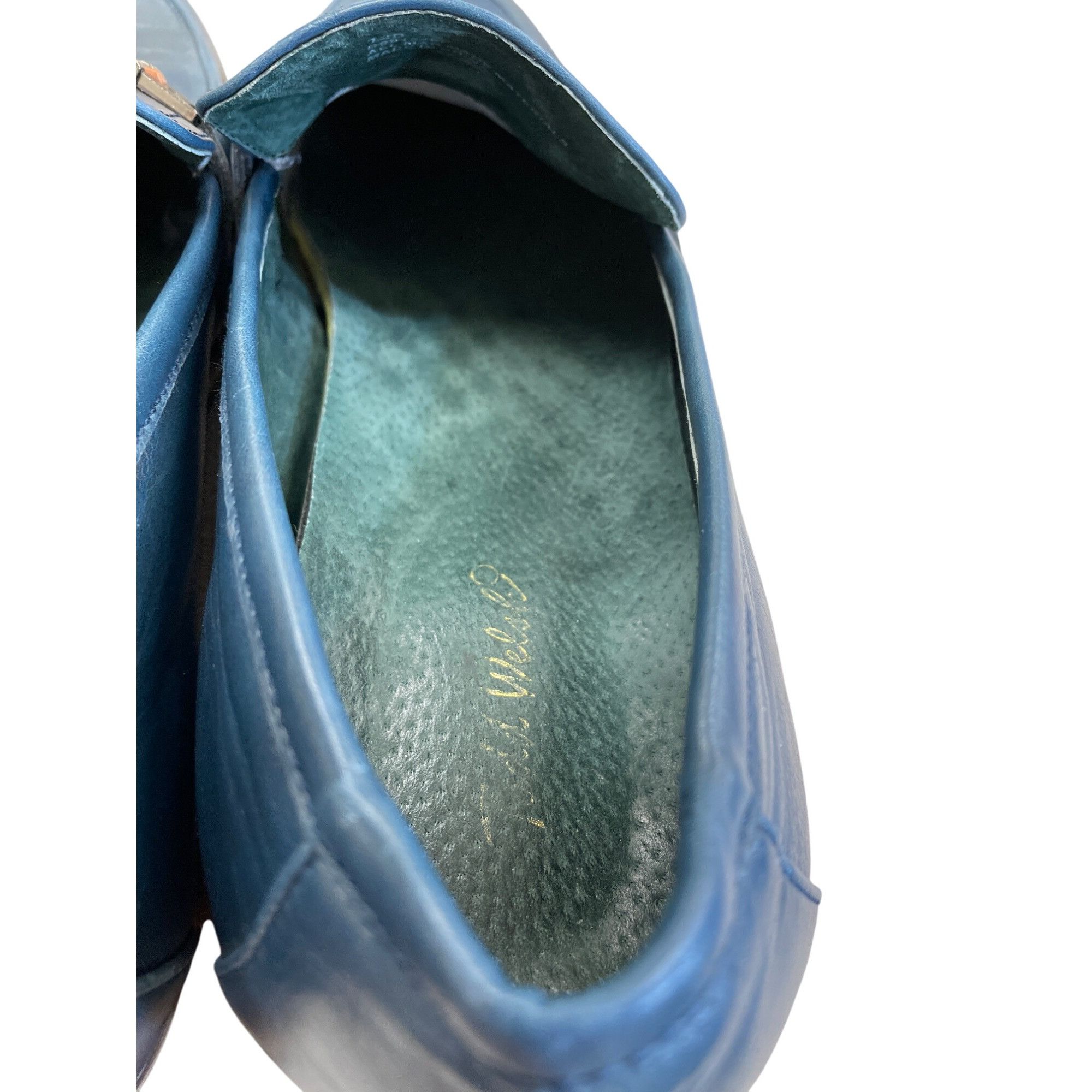Other Todd Welsch Mens Blue Slip-On Faux Leather Loafers Size 12D Size US 12 / EU 45 - 8 Thumbnail