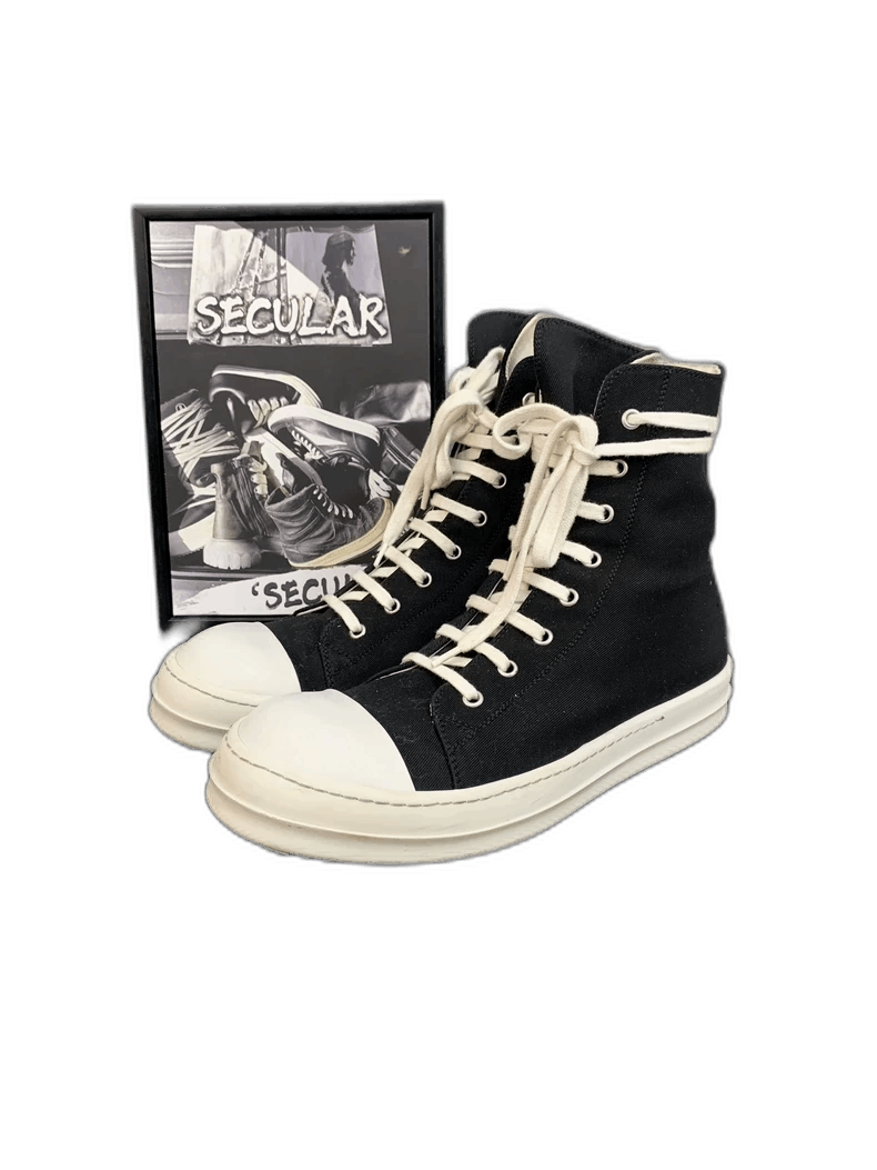Rick Owens Rick Owens Black and White High-2508 Size US 8.5 / EU 41-42 - 1 Thumbnail