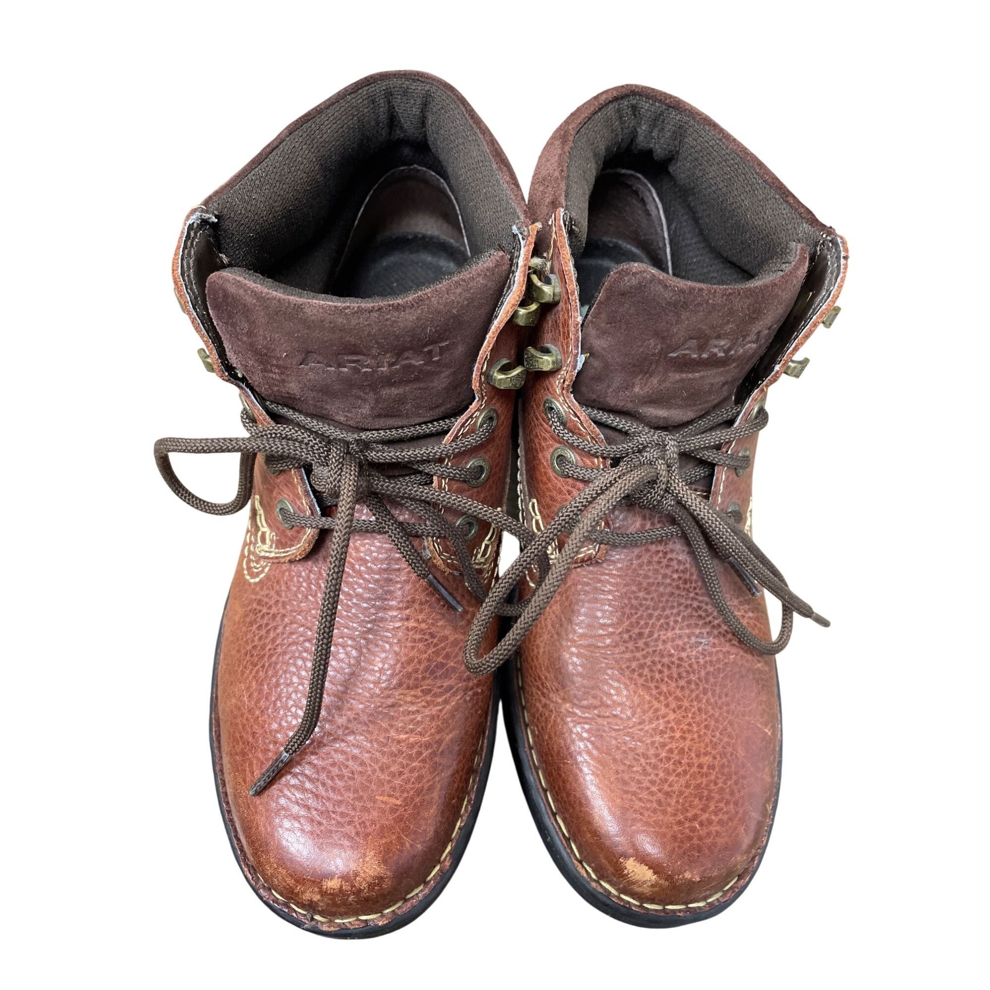 Ariat Ariat Womens Brown Leather Terrain Lace-Up Ankle Boots Size Size US 8 / IT 38 - 16 Thumbnail
