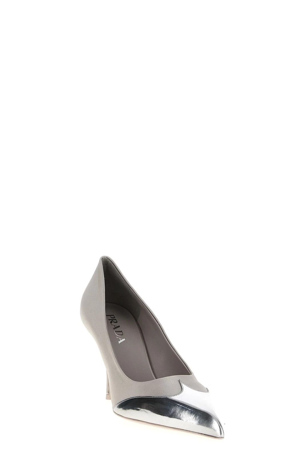 Prada PRADA Silver Satin 85mm Pumps New & Authentic Size US 7.5 / IT 37.5 - 2 Thumbnail
