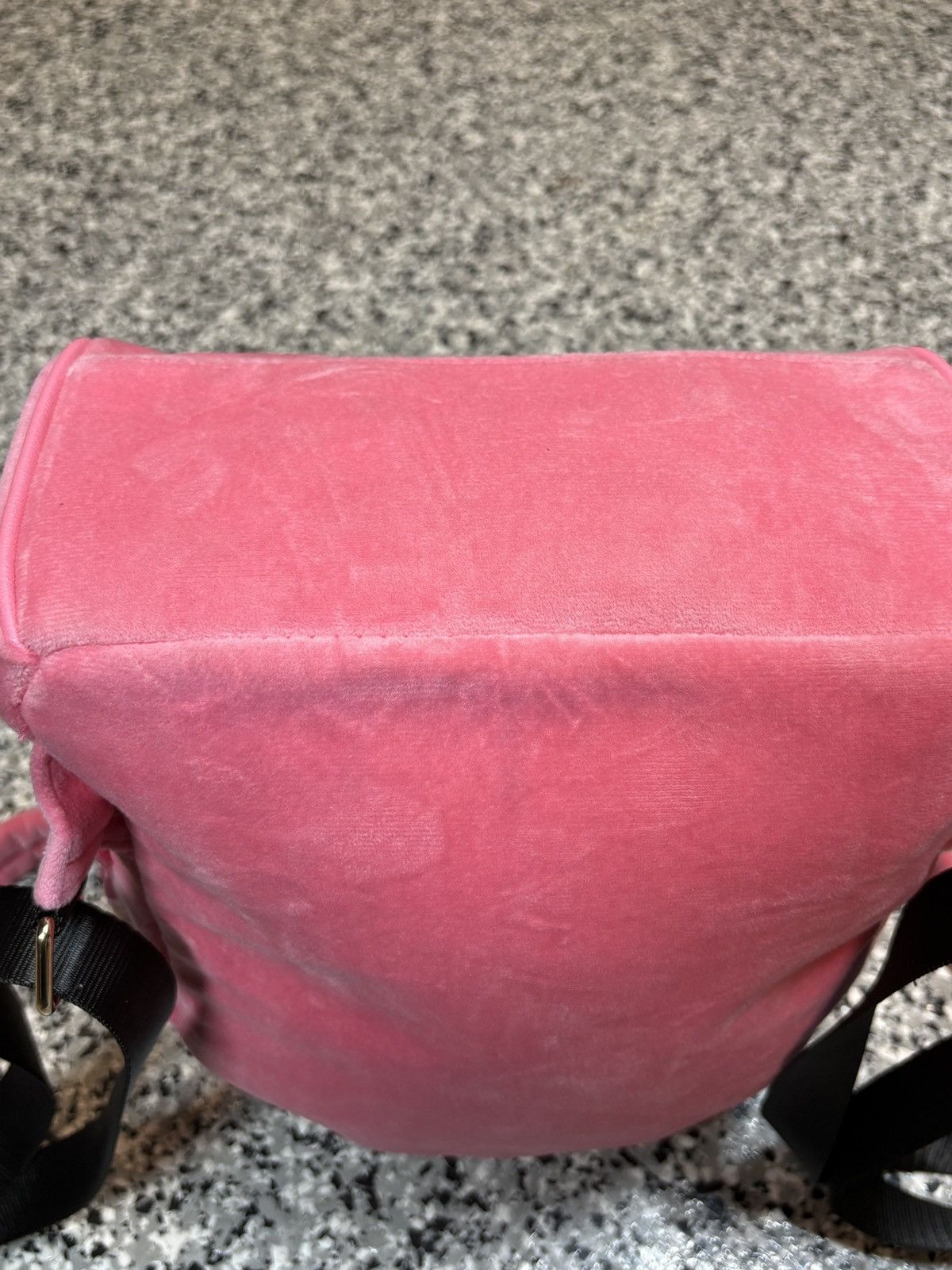 Juicy Couture Vintage Y2K Juicy Couture Velvet Hot Pink Bedazzled Backpack Size ONE SIZE - 8 Thumbnail