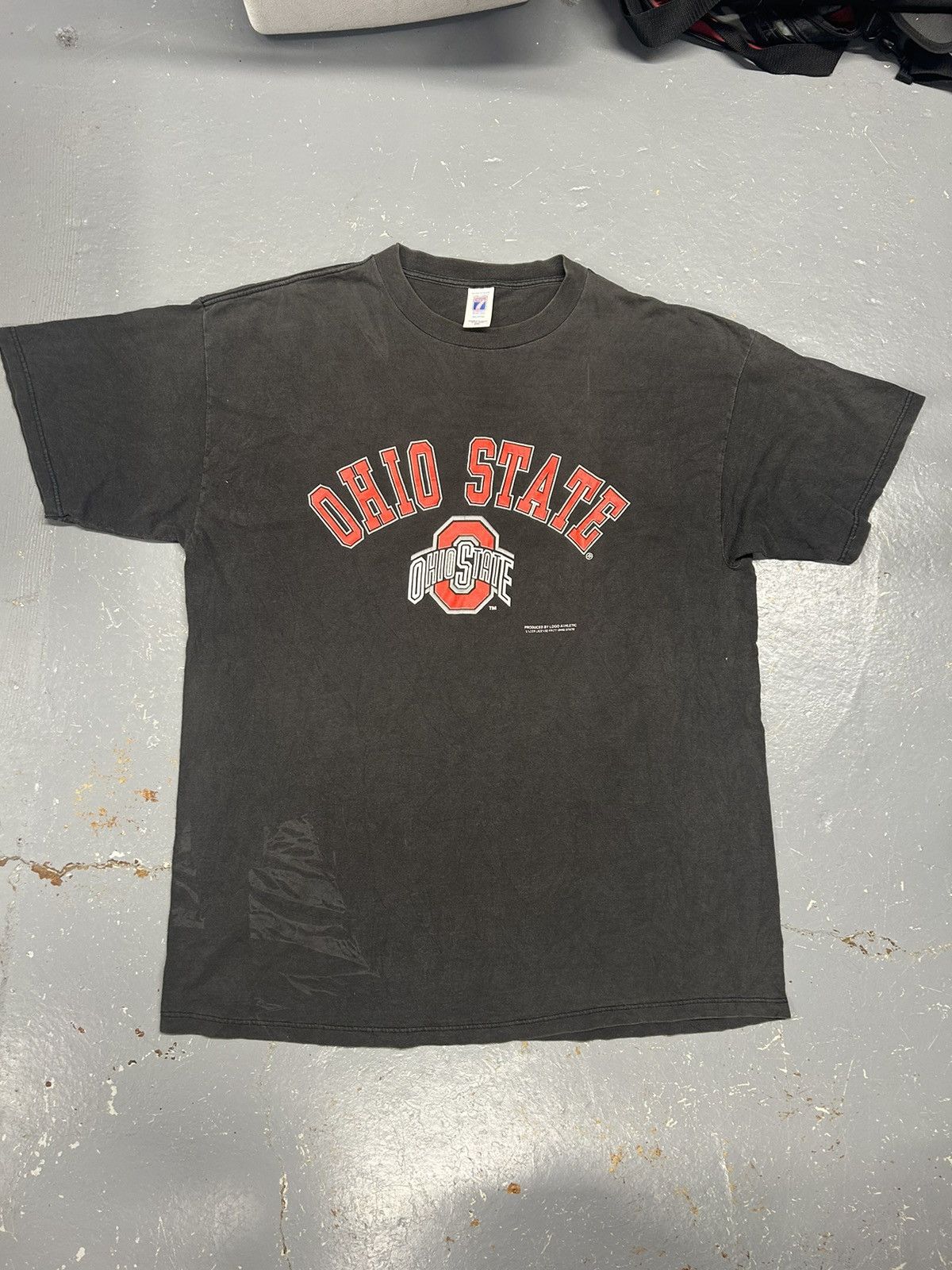 Logo 7 × Vintage Crazy Vintage 90s Essential Ohio State Black Tee Shirt Uni Size US XXL / EU 58 / 5 - 1 Thumbnail