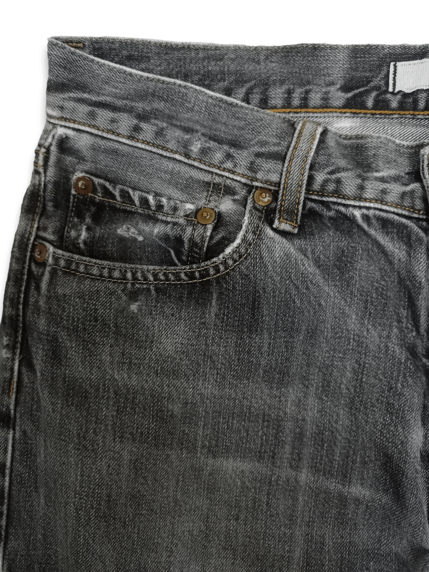 Japanese Brand × Uniqlo Vintage Uniqlo Earth Tone Distressed Loose Jeans 31x27 Size US 31 - 4 Thumbnail