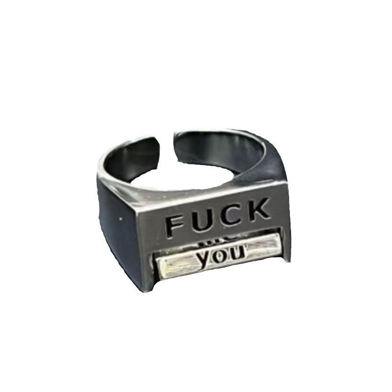 Jewelry Punk Jewelry Rings Open Size Chrome Ring (Size 7-13) Size ONE SIZE - 5 Thumbnail
