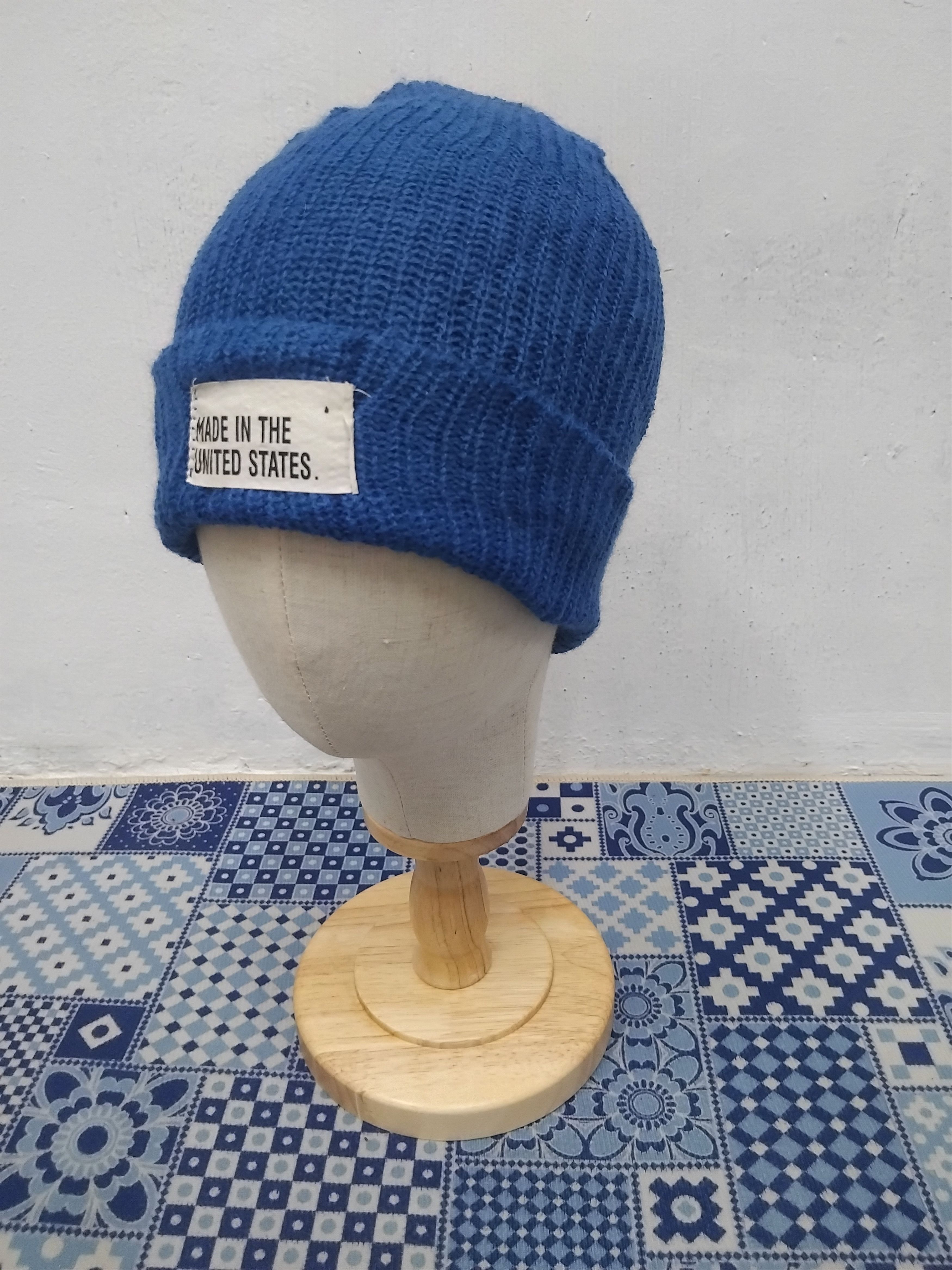 Japanese Brand 💥Made in USA Blue Beanie Size ONE SIZE - 1 Thumbnail