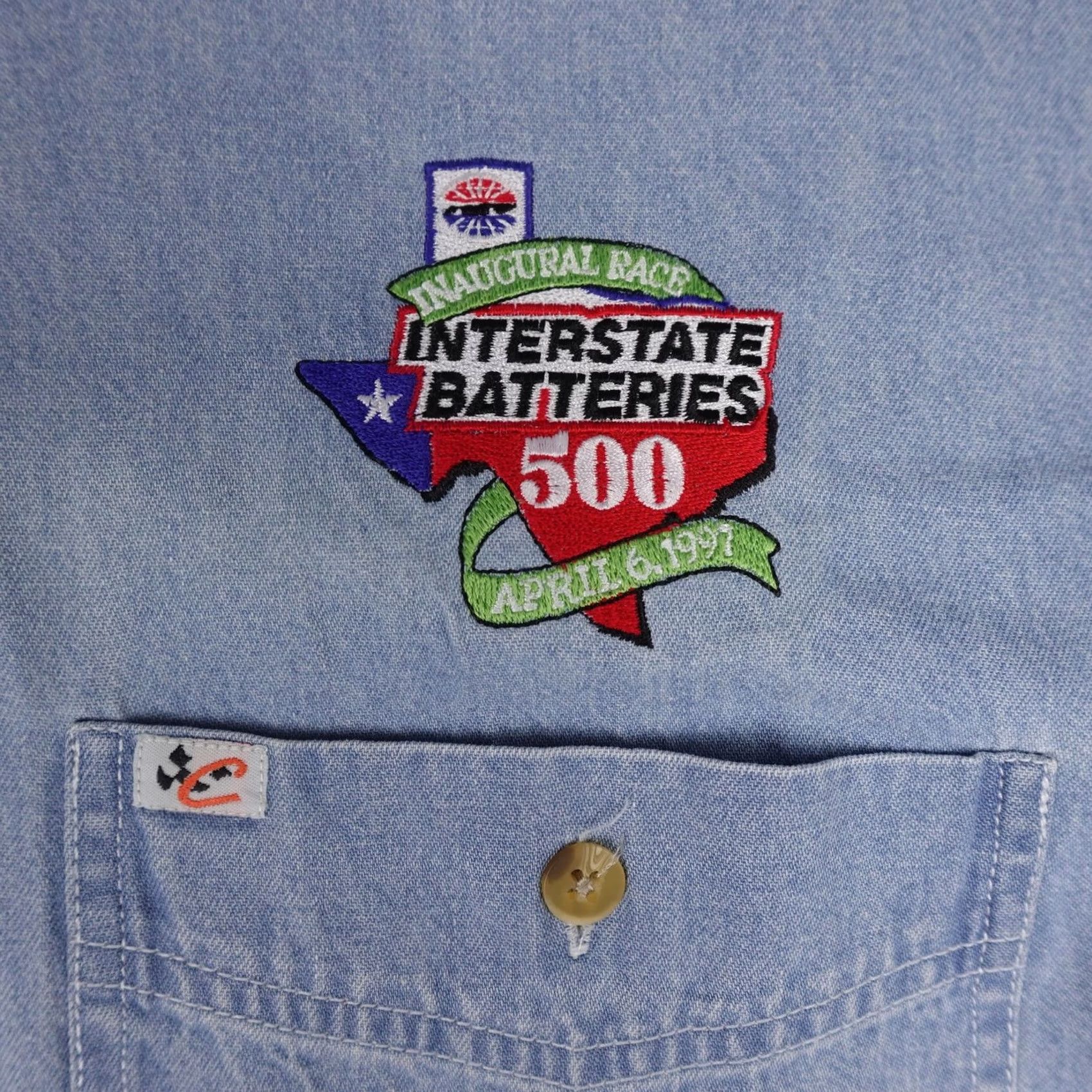 Chase Authentics VINTAGE Chase Authentics Shirt Mens 2XL Denim Interstate Batteries 500 90s Size US XXL / EU 58 / 5 - 6 Thumbnail