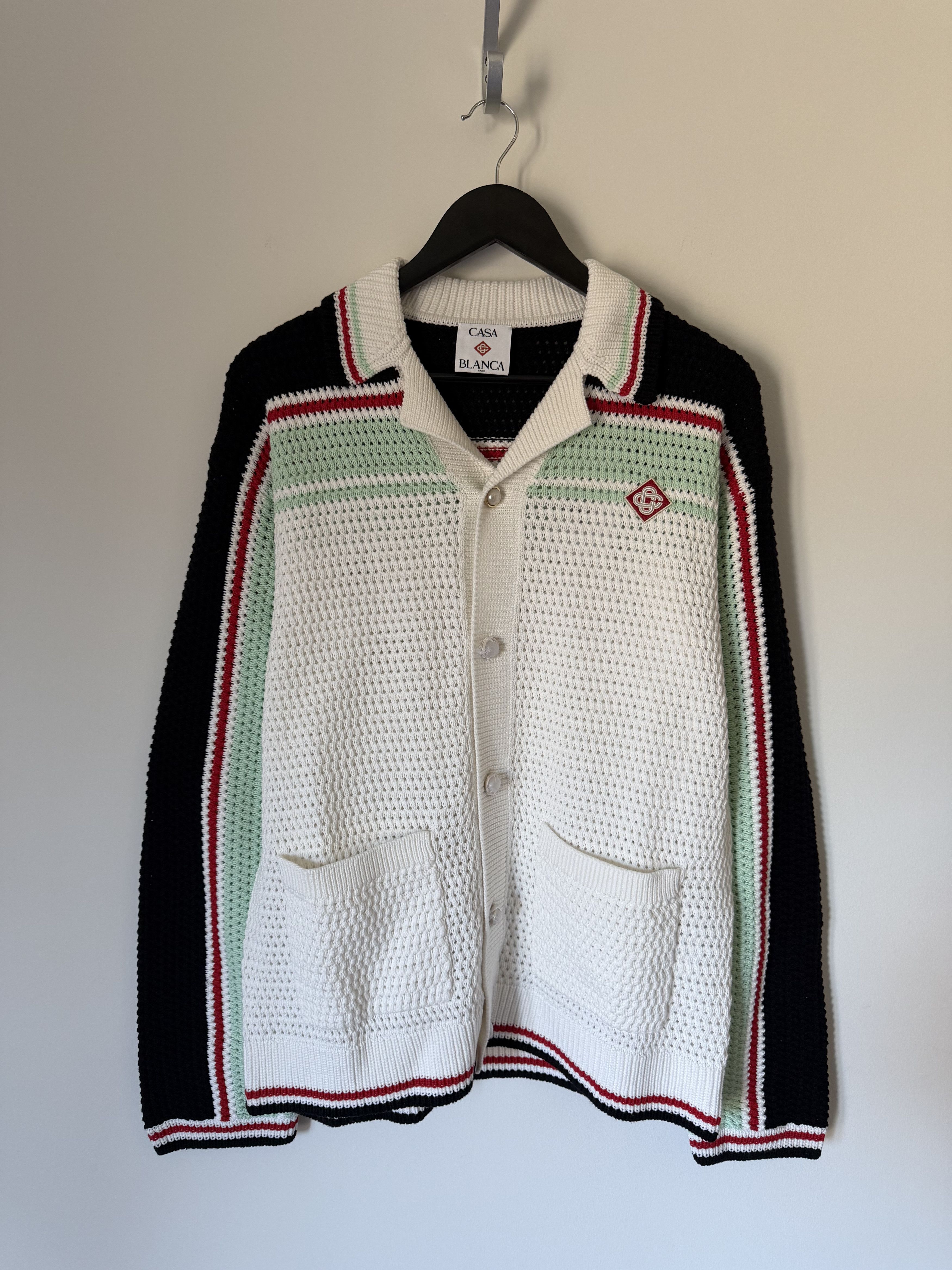 Casablanca Faux Crochet Shirt in White