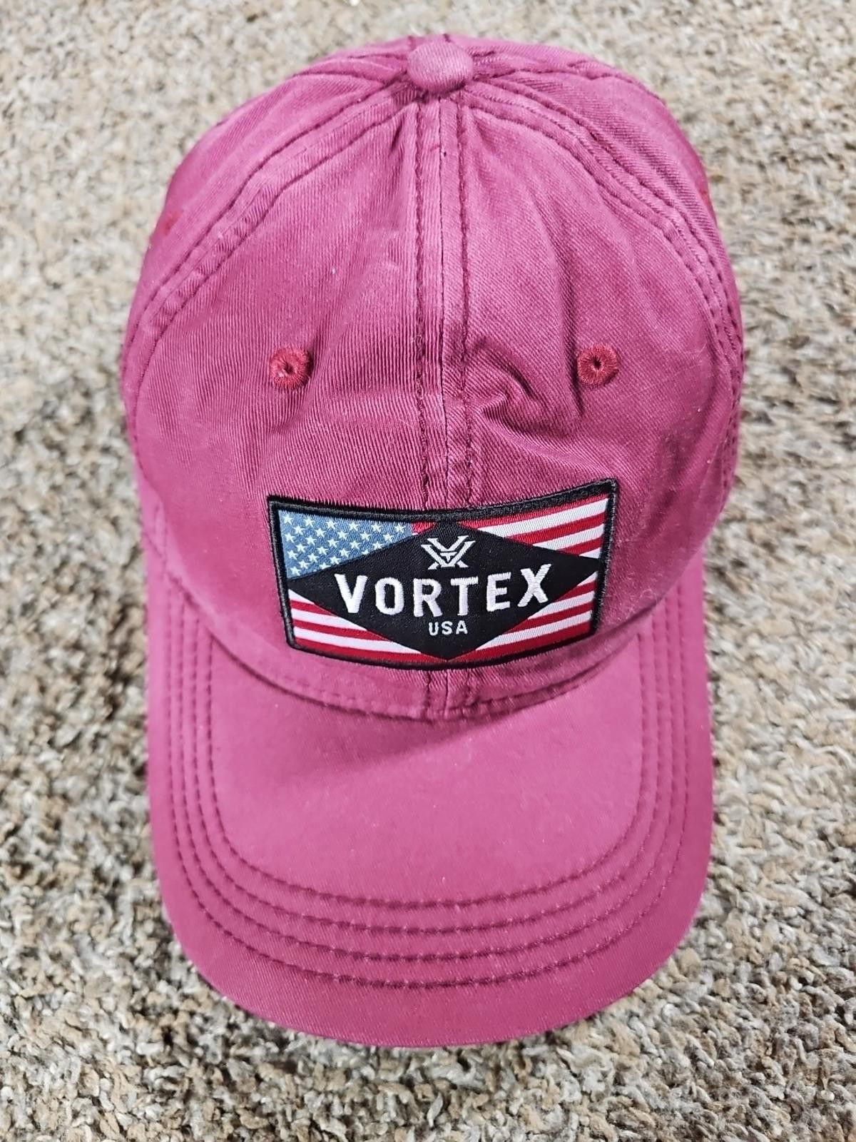 Other Vortex Optics Dad Flag USA Burgandy Wine Mens Strapback Hat Size ONE SIZE - 2 Thumbnail