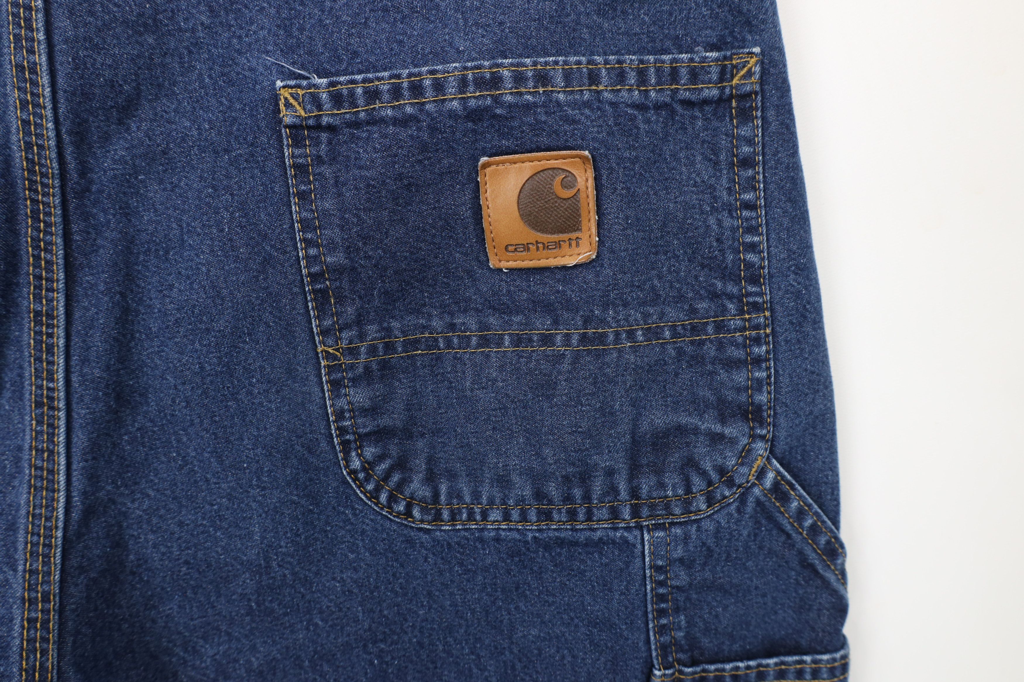 Carhartt × Vintage Vintage Y2K 2004 Carhartt Spell Out Wide Leg Dungaree Jeans Size US 40 / EU 56 - 12 Thumbnail