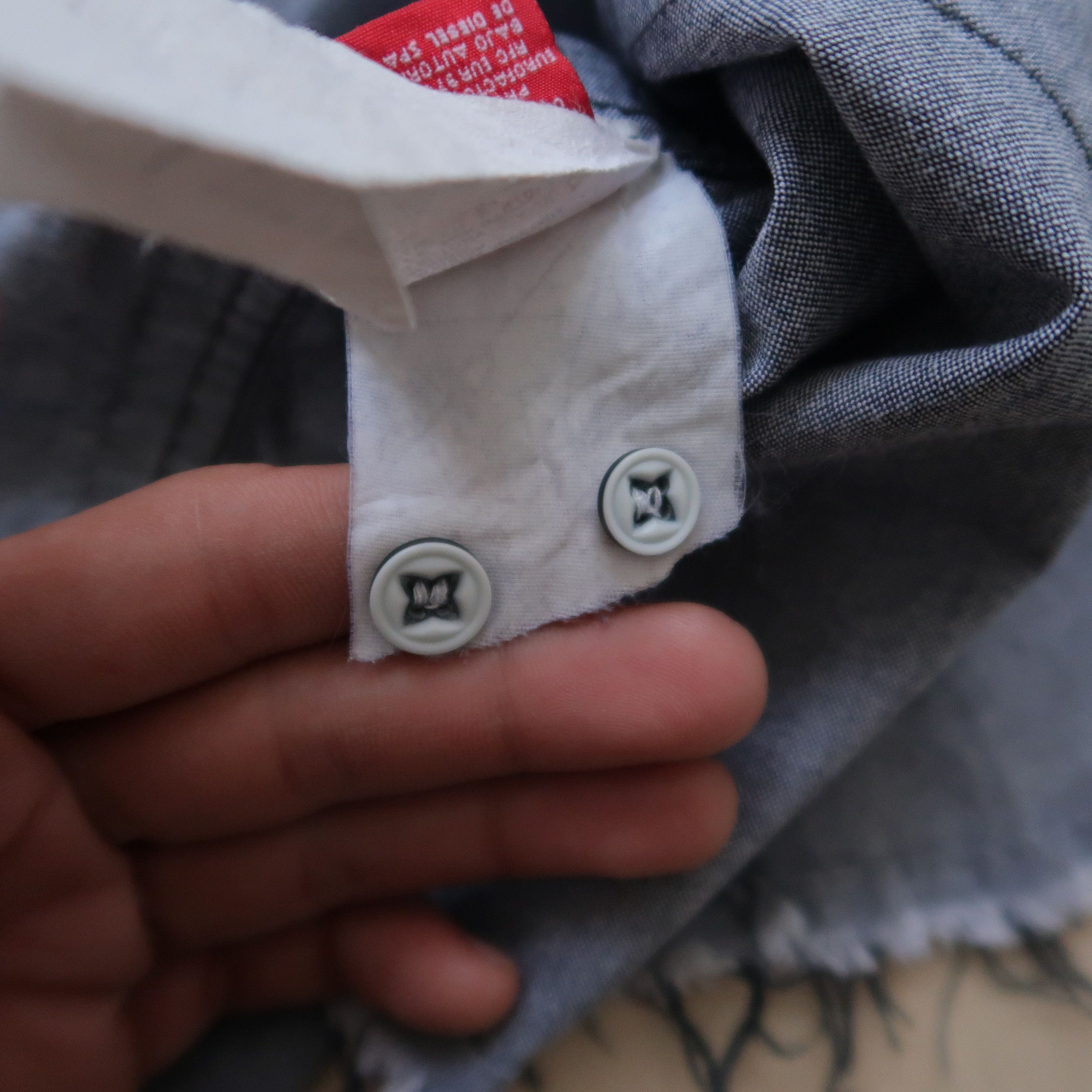 Japanese Brand 1990s Diesel Distressed Western Shirt Unfinished Size US M / EU 48-50 / 2 - 16 Thumbnail