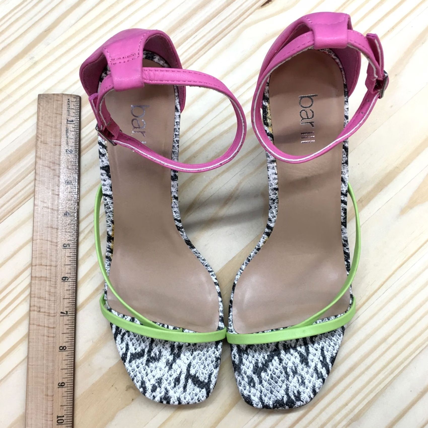 Bar III Bar III Dress Hels Womens 8.5M Blakke Ankle Strap Multicolor Faux Leather NEW Size M / US 6-8 / IT 42-44 - 5 Thumbnail