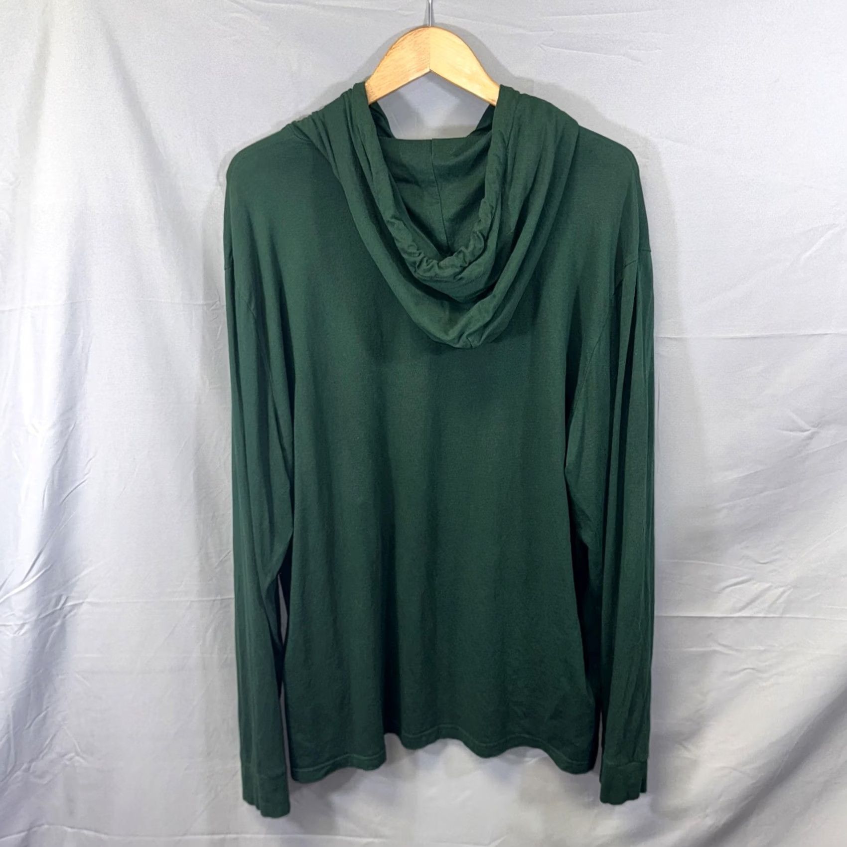 Polo Ralph Lauren VINTAGE Polo Ralph Lauren Shirt Mens 2XL Green Hooded Long Sleeve POLO Spell Out Logo Size US XXL / EU 58 / 5 - 2 Thumbnail
