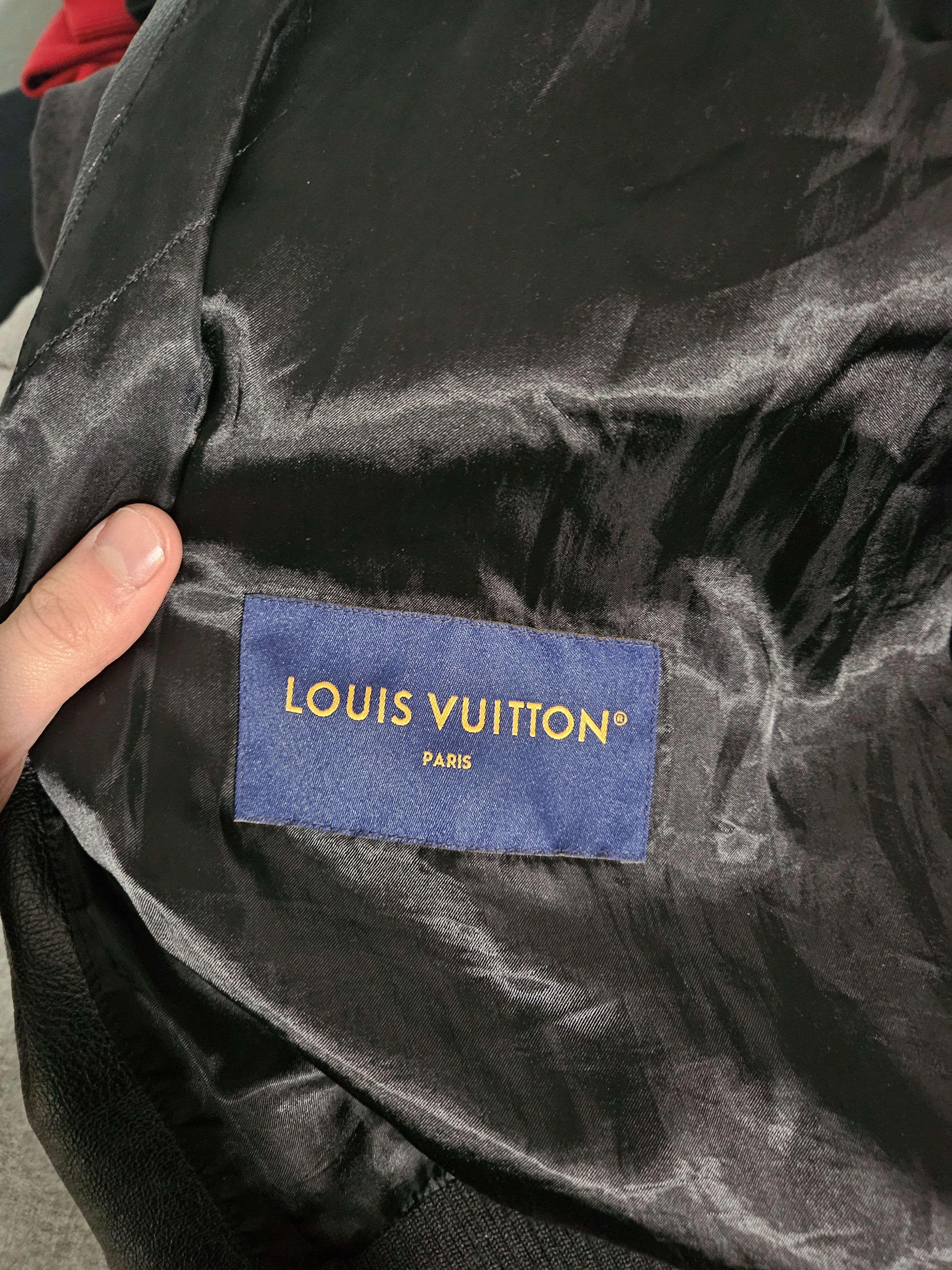 Louis Vuitton Black Musical Patch Leather Varsity Bomber Jacket Size US XXL / EU 58 / 5 - 12 Thumbnail