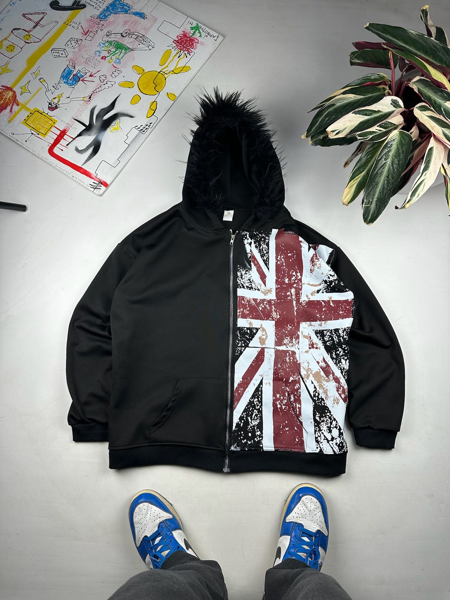 14th Addiction Fur Hoodie LGB Style British flag Size US L / EU 52-54 / 3 - 5 Thumbnail