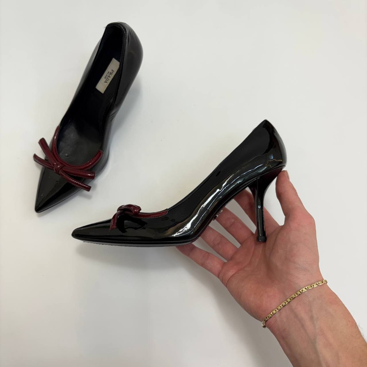 Prada Prada Patent Leather Heels Size US 7 / IT 37 - 2 Thumbnail