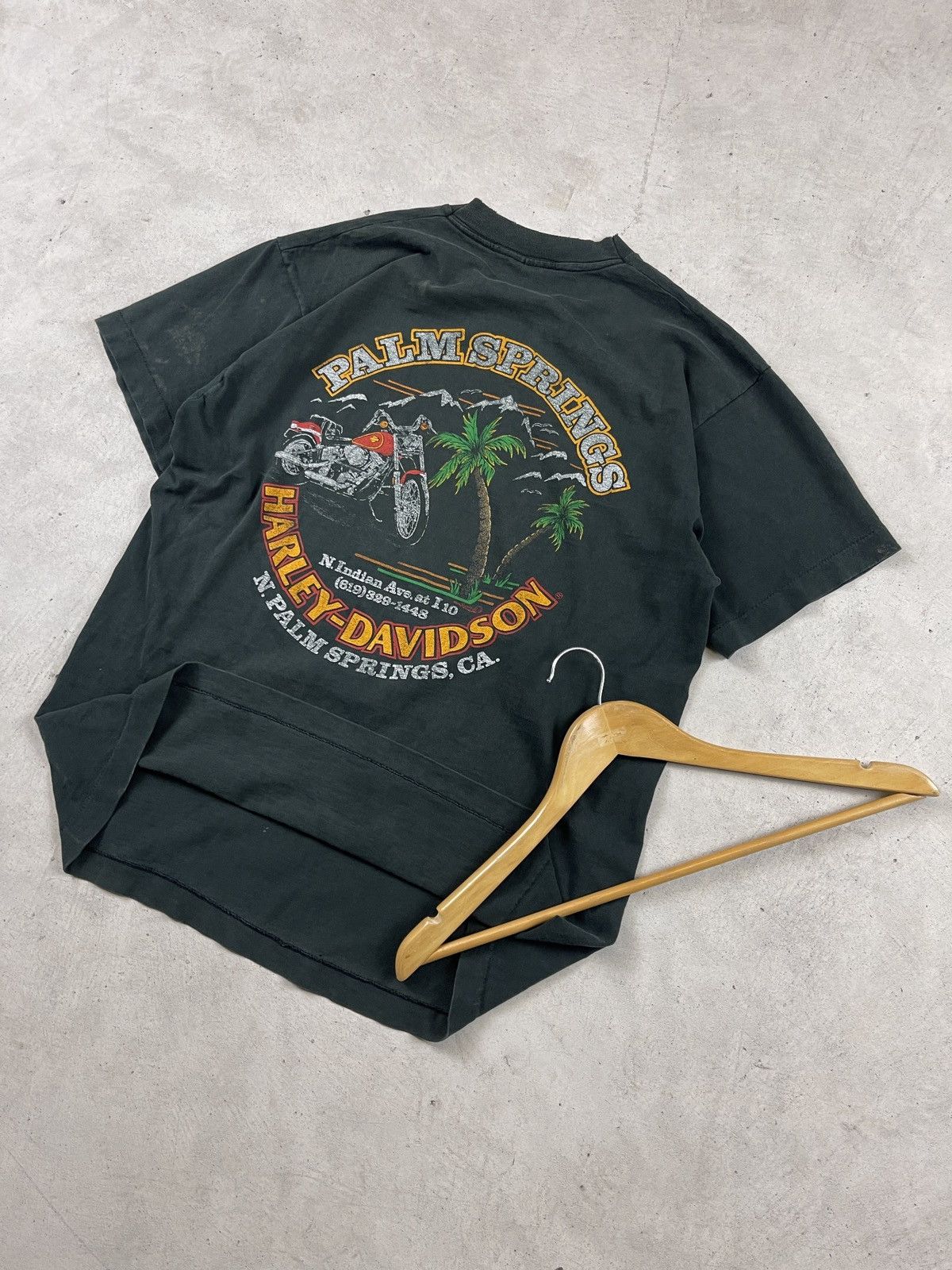 Vintage 1980s Harley Davidson Palm Springs FL Tee Size US L / EU 52-54 / 3 - 3 Thumbnail