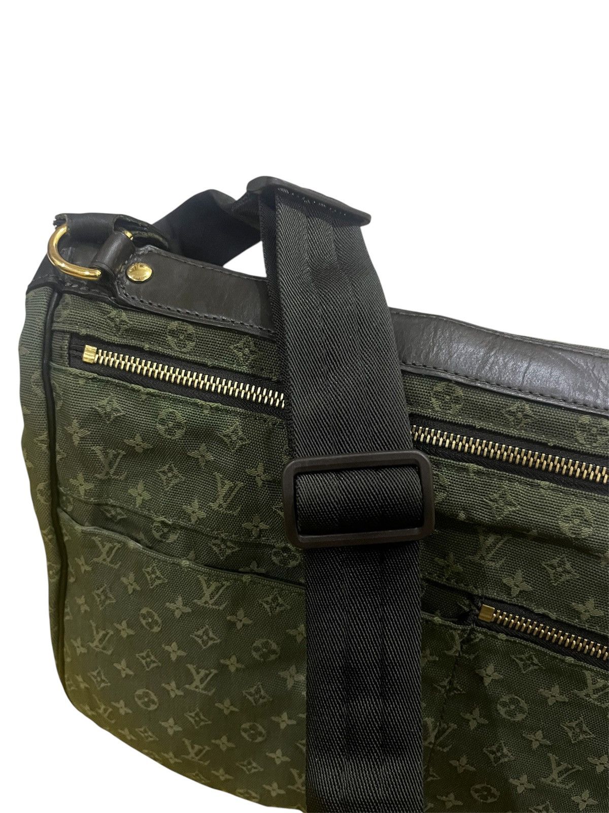 Louis Vuitton LOUIS VUITTON KHAKI MONOGRAM MINI LIN MAMAN BAG Size ONE SIZE - 11 Thumbnail