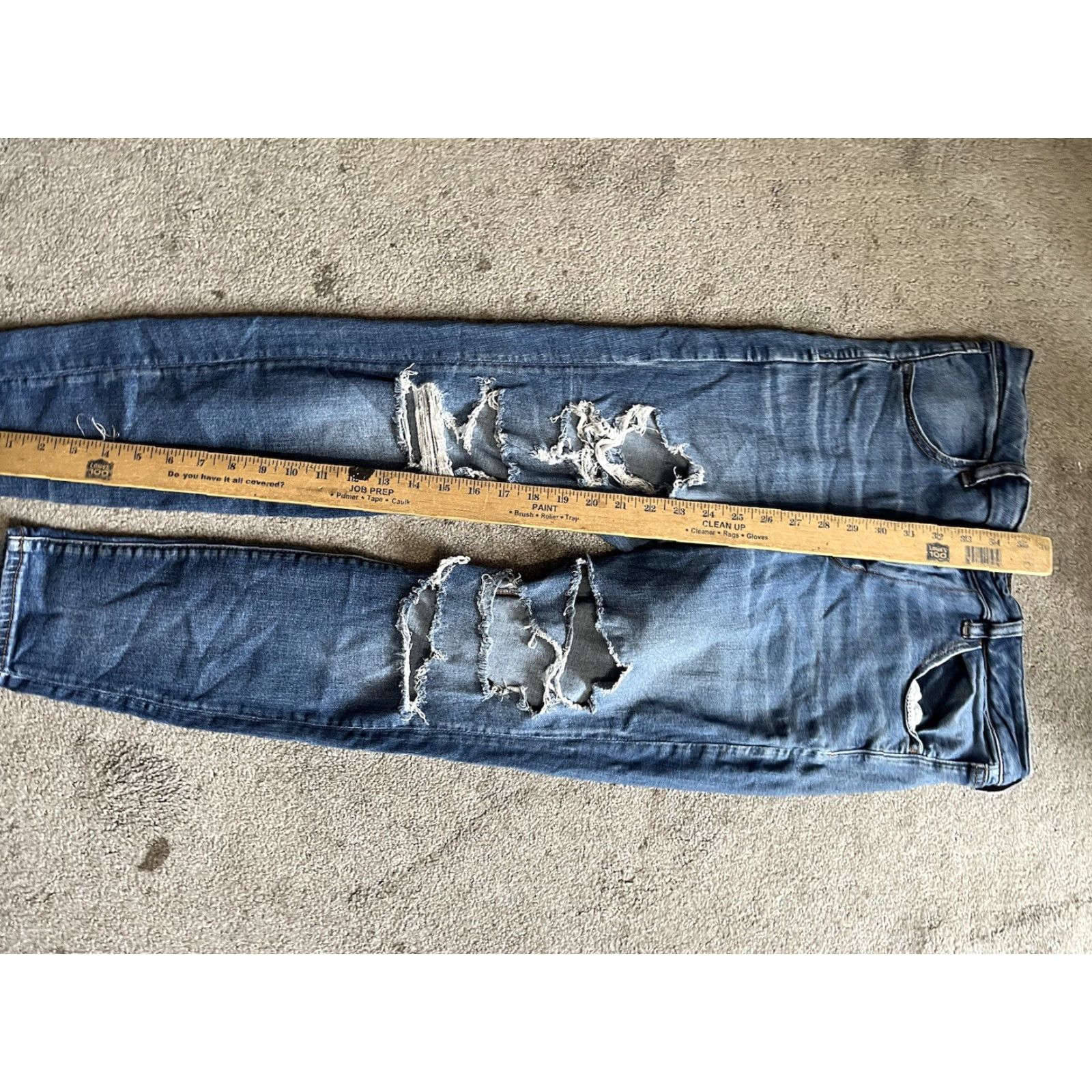 American Eagle Outfitters American Eagle Blue Next Level Stretch Hi-Rise Jegging Jeans Size 14 Short Womens Pants Very Good Condition Size 36" / US 14 / IT 50 - 7 Thumbnail