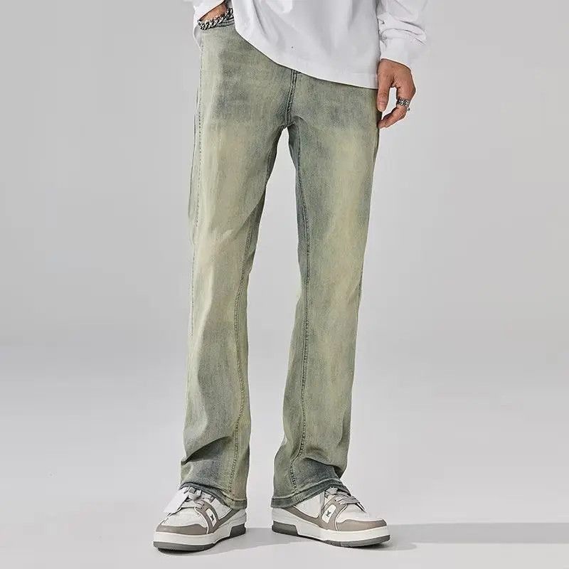 Japanese Brand Straight tube micro flared high street jeans Size US 32 / EU 48 - 5 Thumbnail