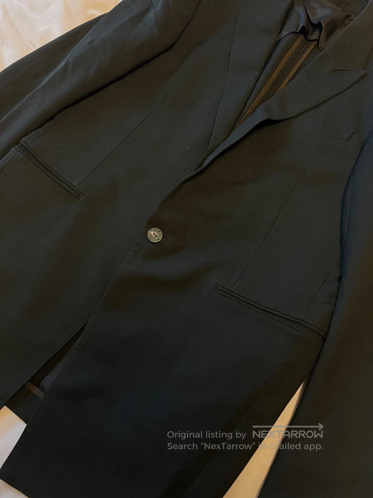 Devoa Classic Black Wool Suit Jacket. Size US L / EU 52-54 / 3 - 1 Thumbnail