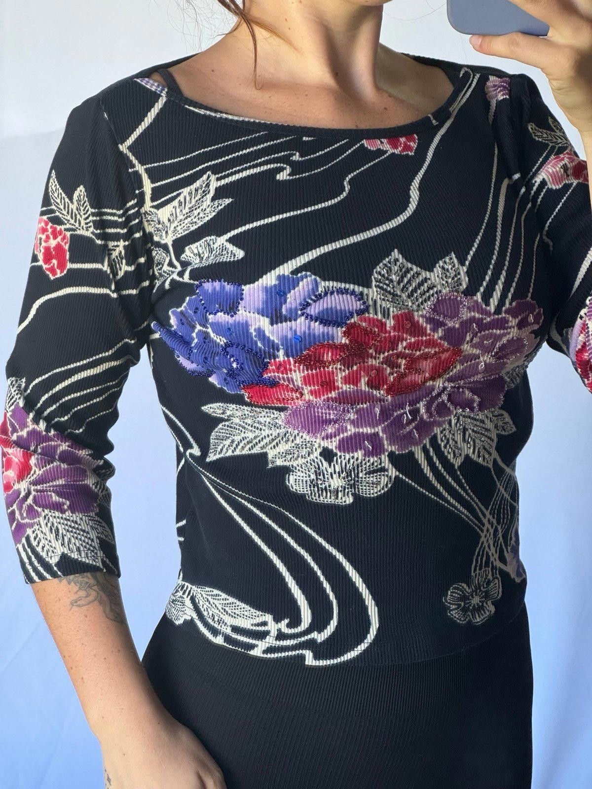 Designer Chaudry Sports 1/4 sleeve floral Size M / US 6-8 / IT 42-44 - 1 Thumbnail