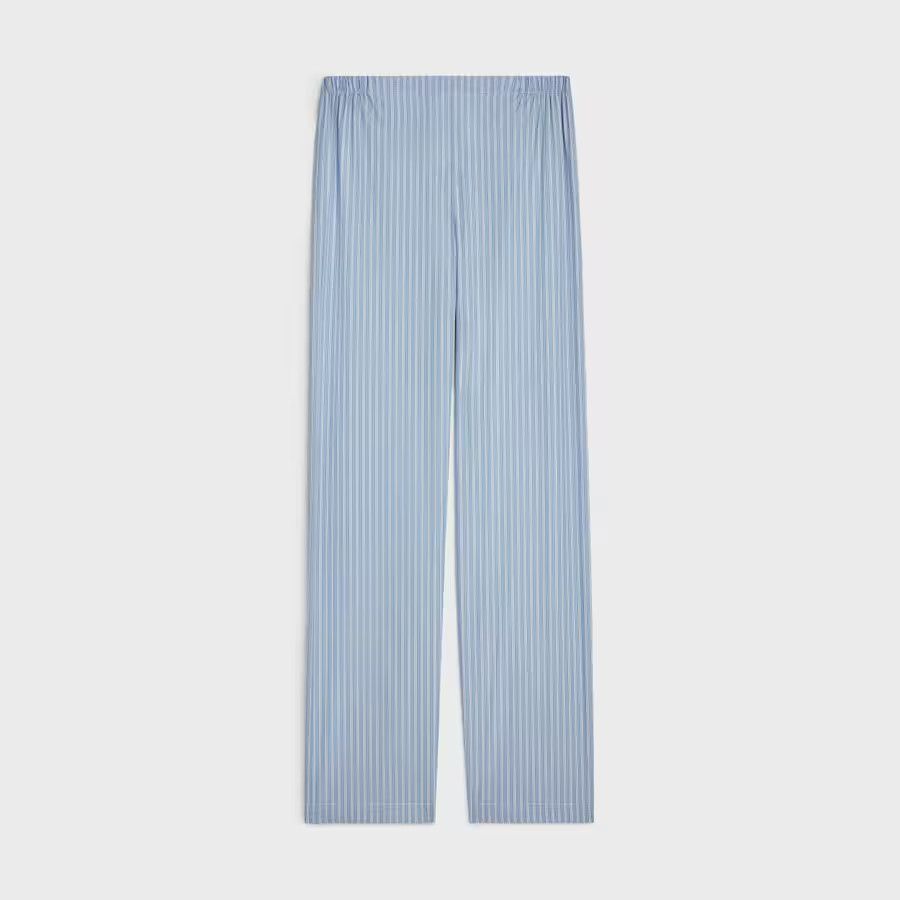 Celine o1loc1c0525 Triomphe Pajama Pants in Blue Size US 40 / EU 56 - 2 Thumbnail