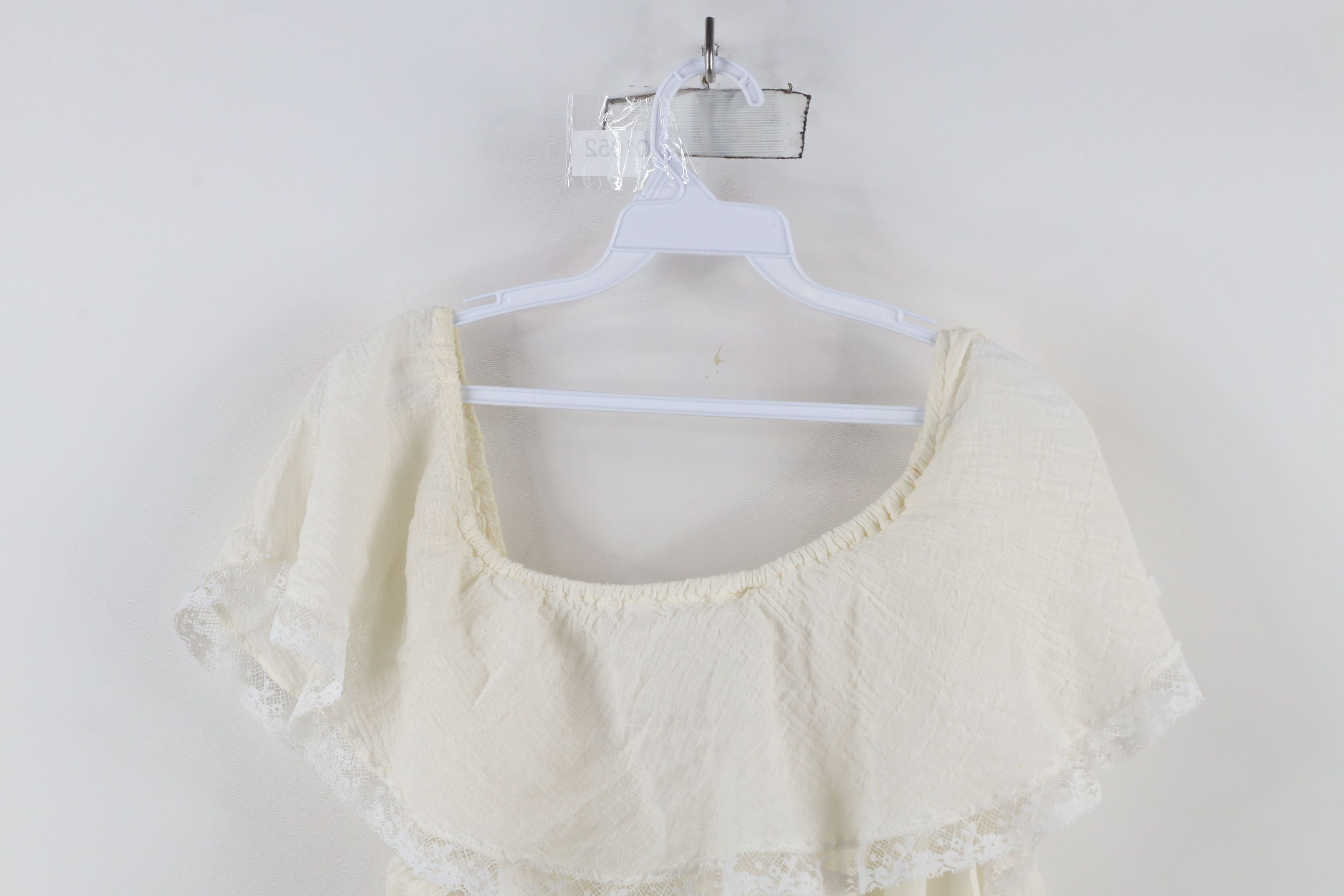 Vintage Vintage 60s 70s Prairie Farmhouse Gauzy Cotton Lace Dress Size XXL / US 16-18 / IT 52-54 - 19 Thumbnail
