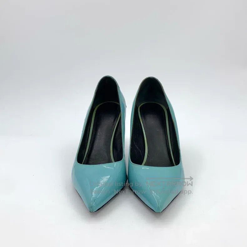 Saint Laurent Paris Saint Laurent Paris Light Blue Leather Pointed Toe High He Size US 8 / IT 38 - 3 Thumbnail