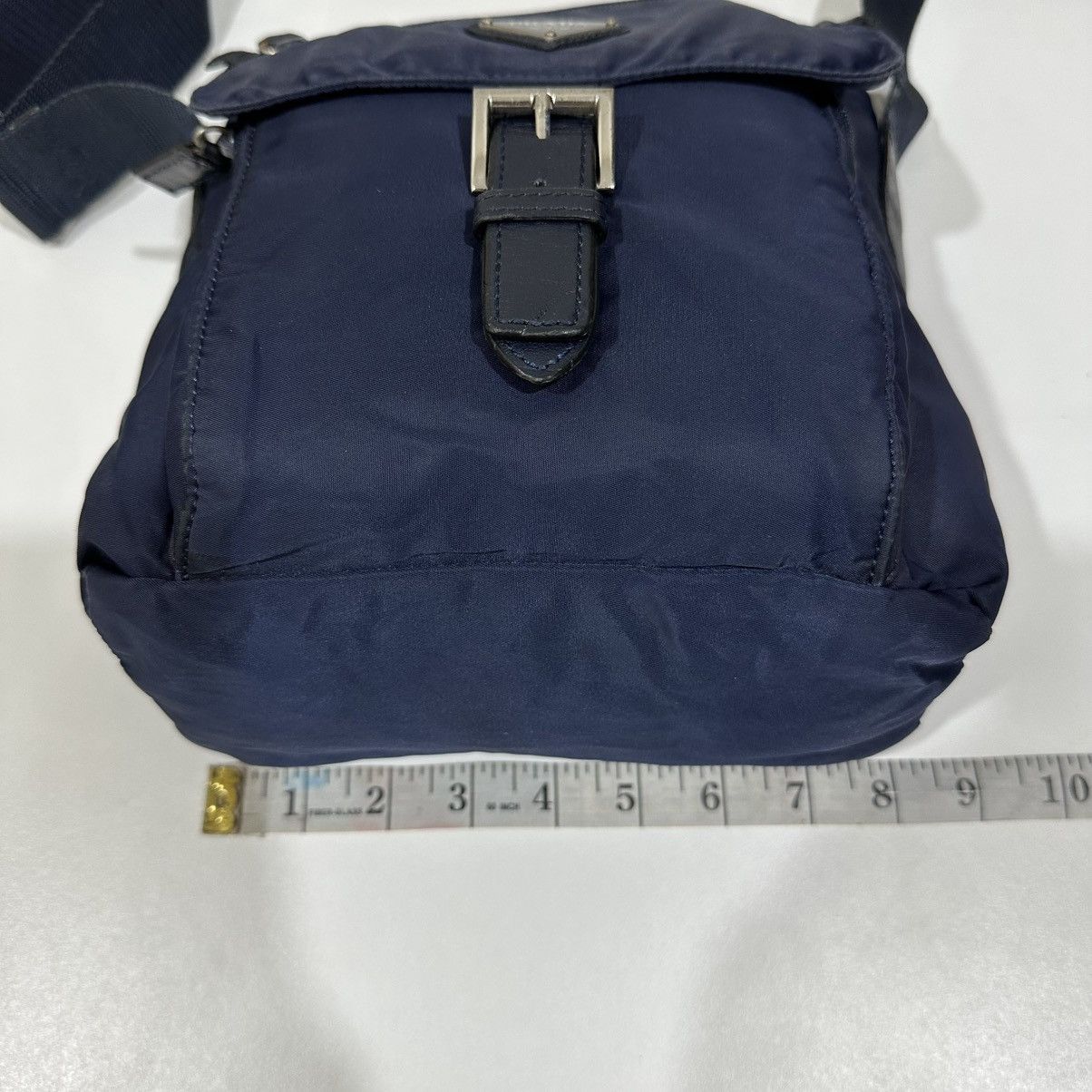 Prada AUTHENTIC PRADA VITELLO TRIMMED TESSUTO DOUBLE BUCKLE BAG Size ONE SIZE - 15 Thumbnail