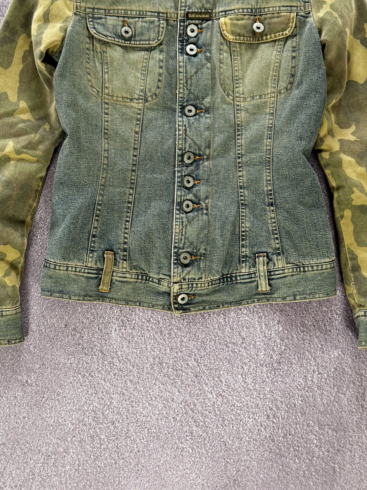 Dolce & Gabbana D&G Dolce & Gabbana 00s Archival Camo Denim Jacket Size XS / US 0-2 / IT 36-38 - 3 Thumbnail