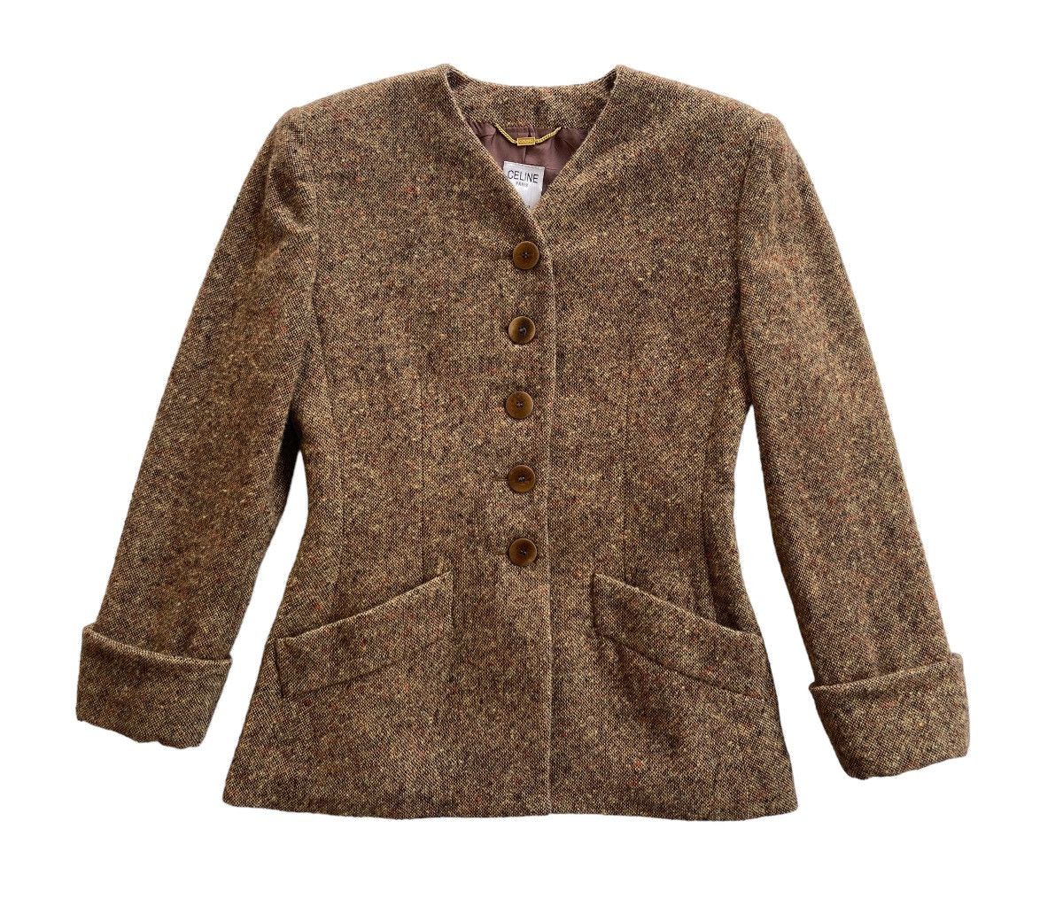 Celine Celine Luxury Wool Tweed Coats Size M / US 6-8 / IT 42-44 - 2 Thumbnail