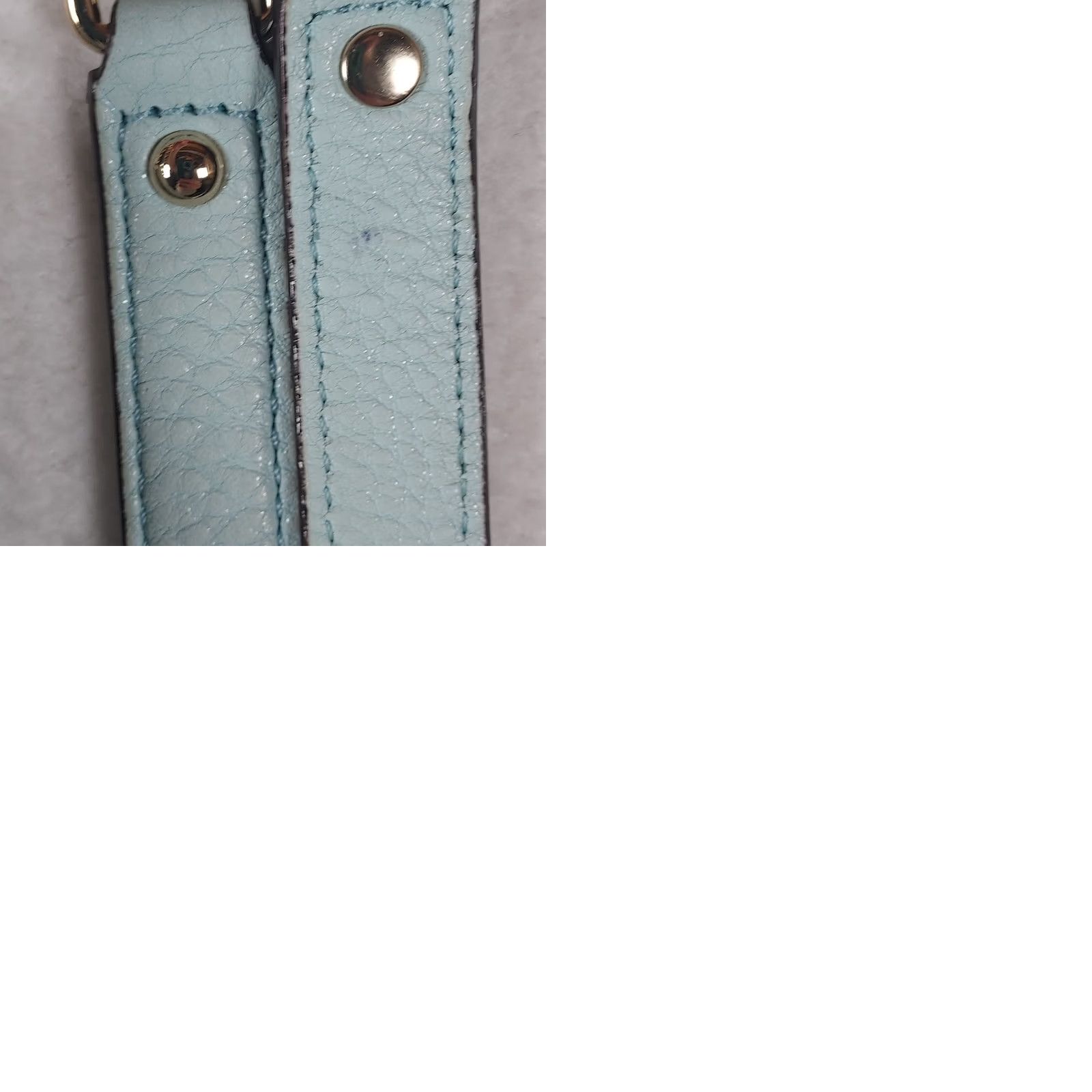 Vintage kate spade new york Quilted Pebbled Leather Turnlock Shoulder Bag Blue Gold Chain Women Size ONE SIZE - 10 Thumbnail
