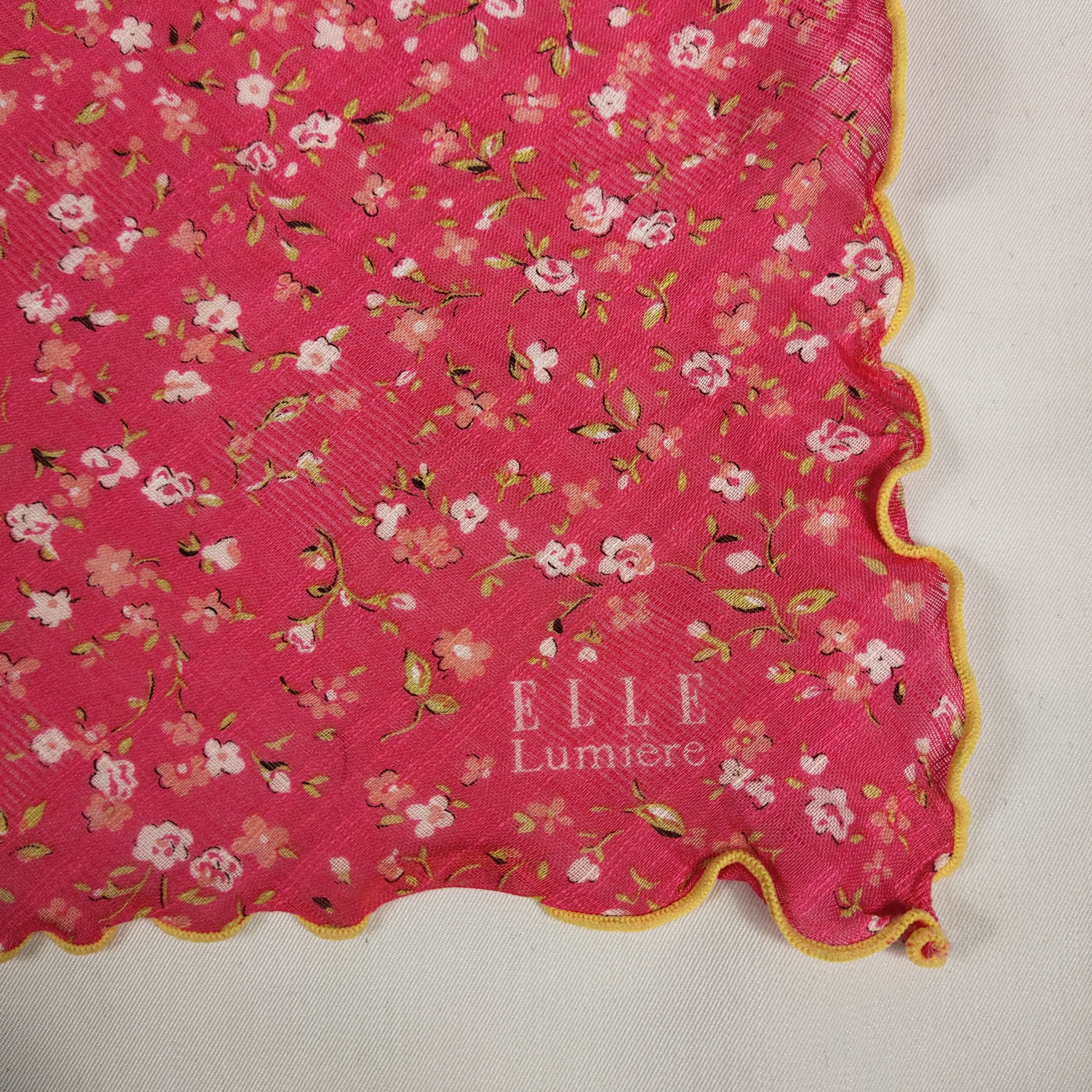 Vintage Elle Handkerchief / Neckerchief / Bandana FZ676 Size ONE SIZE - 5 Thumbnail