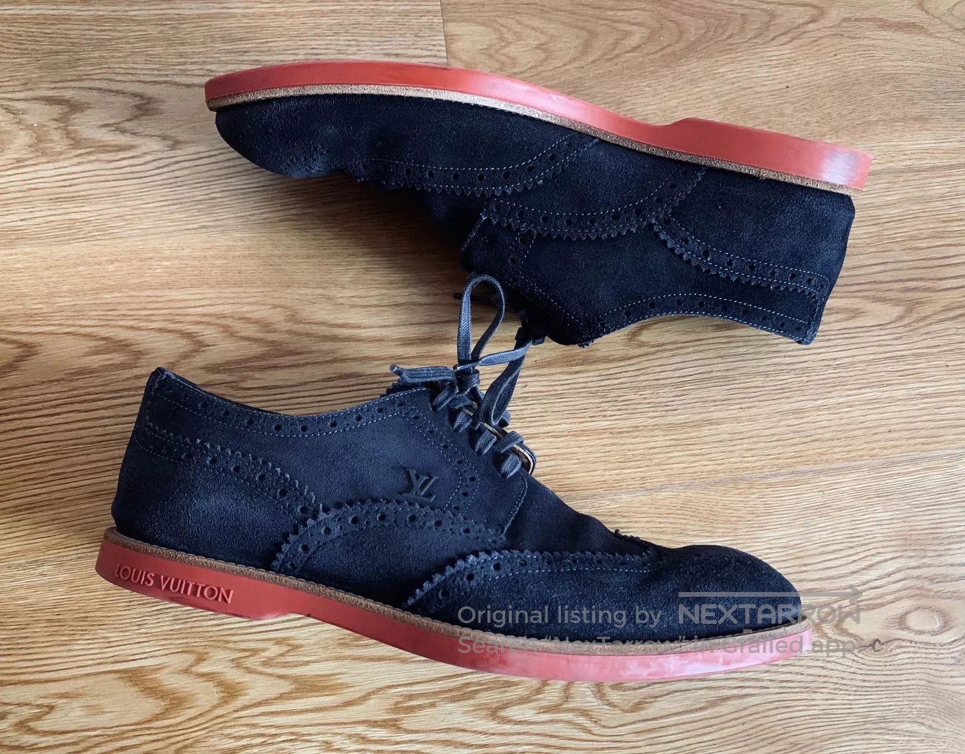 Louis Vuitton Louis Vuitton Suede Embossed Leather Shoes. Size US 6 / EU 39 - 3 Thumbnail