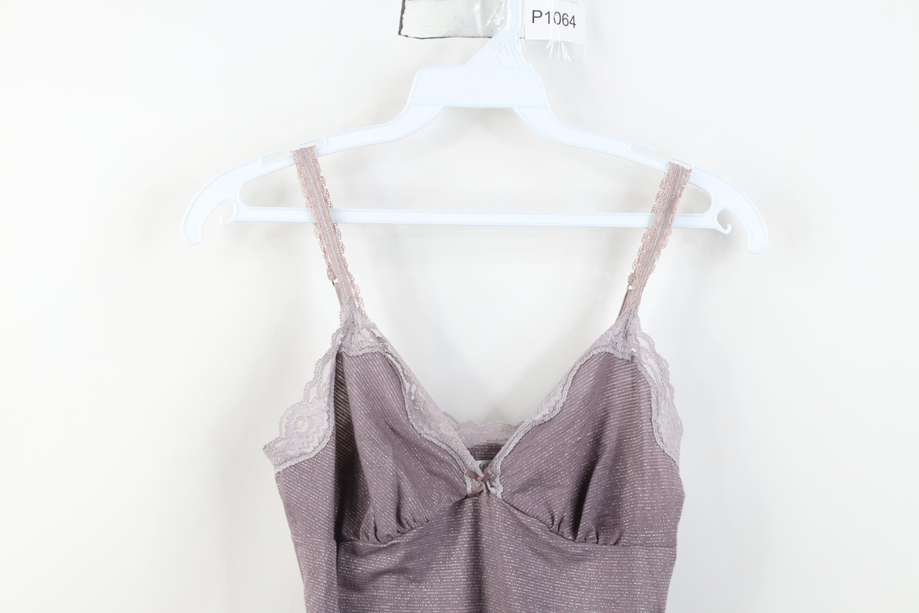Victoria's Secret Vintage Y2K Victoria's Secret Metallic Lace Tank Top T-Shirt Size S / US 4 / IT 40 - 2 Thumbnail