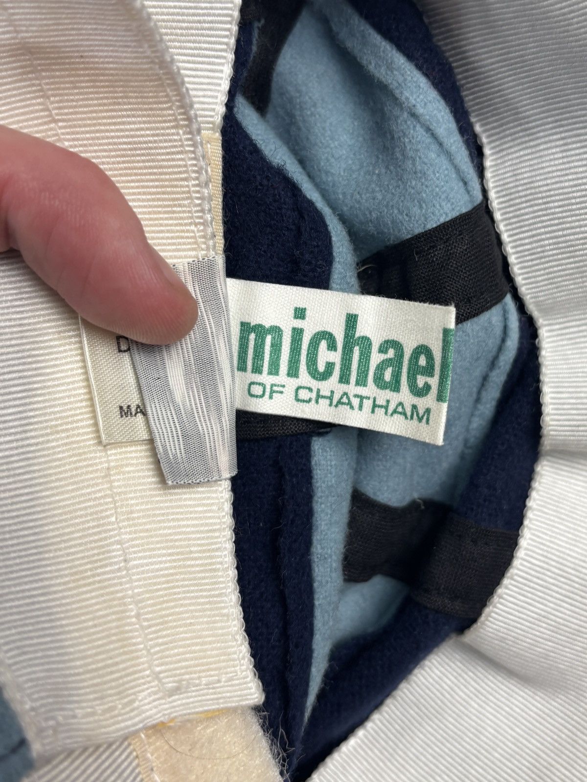 Vintage 1960s Vintage Crickets Cap Michael Chatham Wool Stripe Velcr Size ONE SIZE - 10 Thumbnail