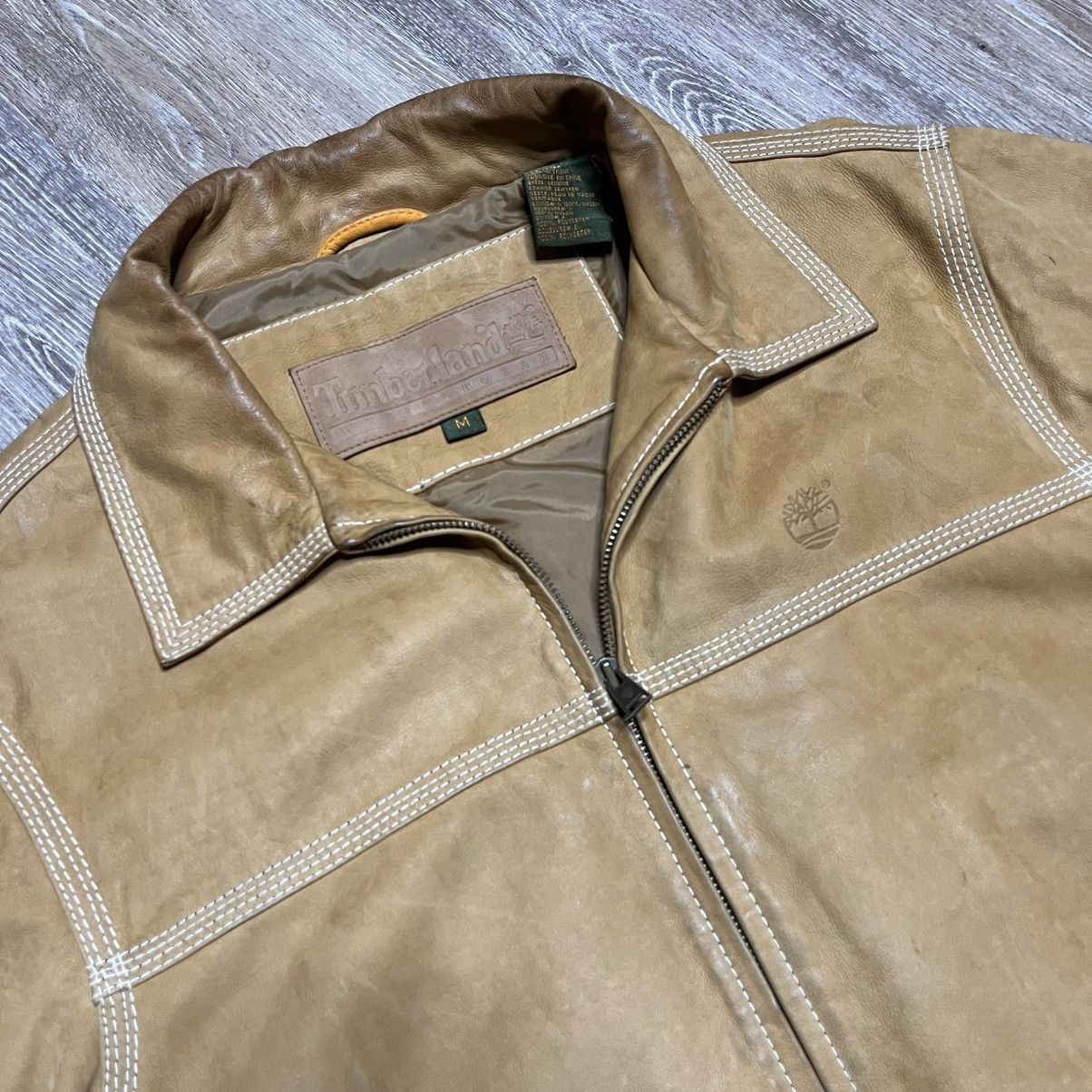 Timberland × Vintage 2000s timberland leather jacket Size US M / EU 48-50 / 2 - 3 Thumbnail