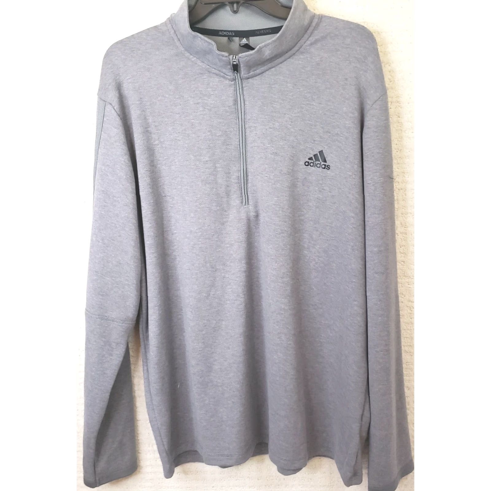 Adidas Adidas Golf Prime Green 1/4 Zip Pullover Long Sleeve Gray Men's XL Shirt Size US XL / EU 56 / 4 - 2 Thumbnail