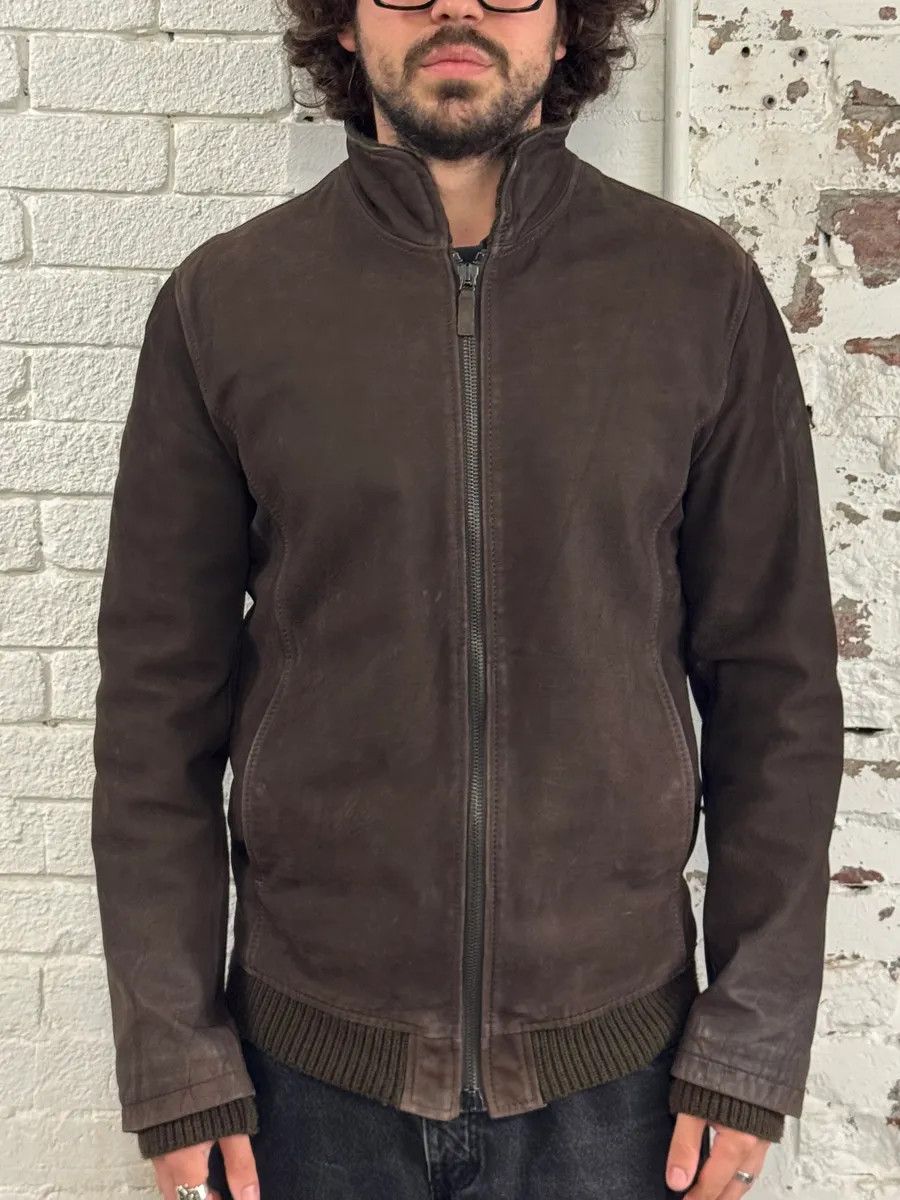 Emporio Armani AW2012 Emporio Armani Brown Leather Jacket Size US L / EU 52-54 / 3 - 2 Thumbnail
